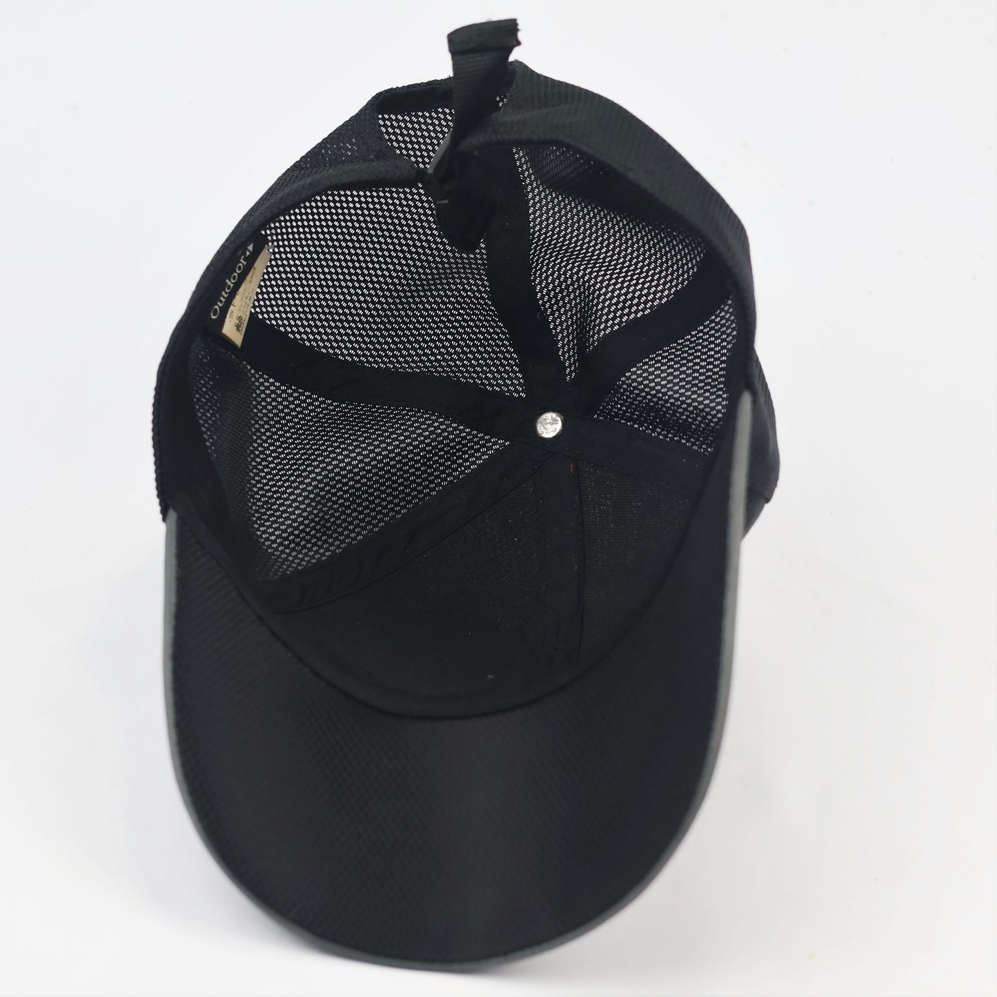 Outdoor Active Sports Mesh Breathable Performance Thrifted Cap - Black