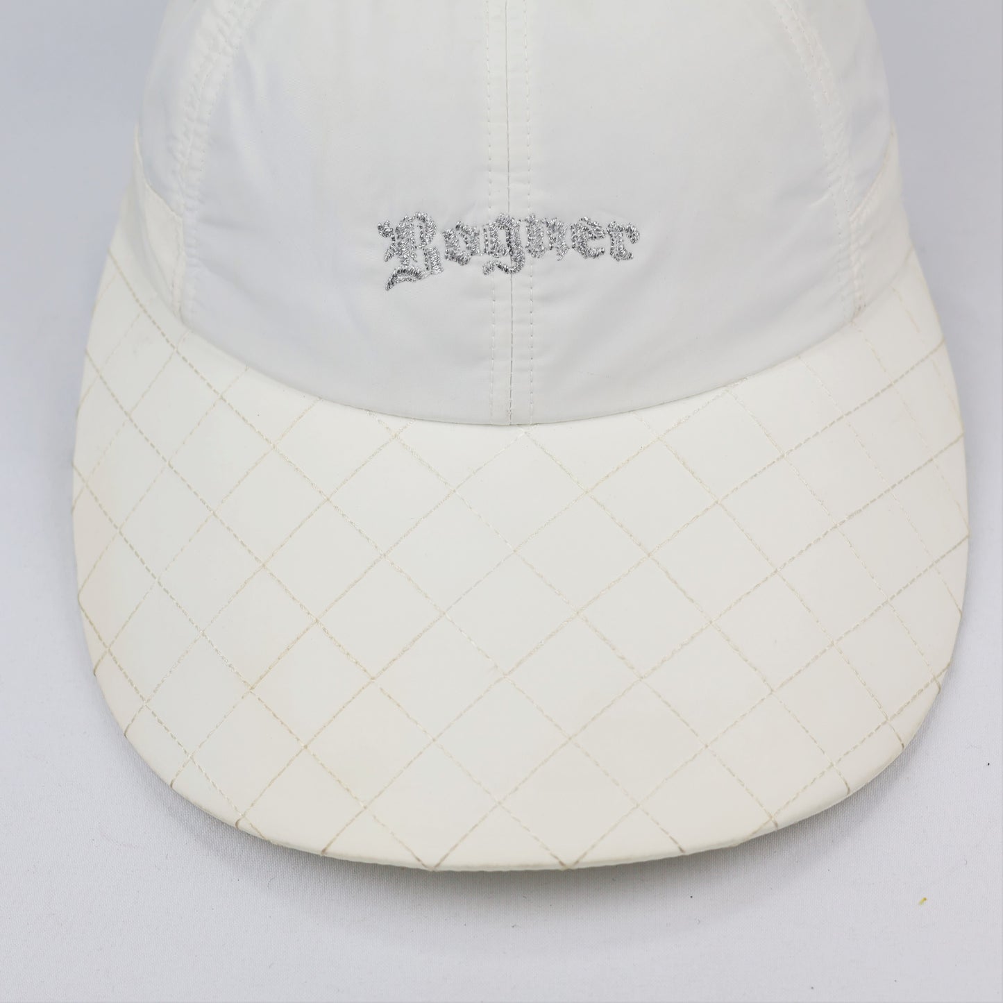 Vintage Bogner White Technical Performance Thrifted Hat with Quilted Visor