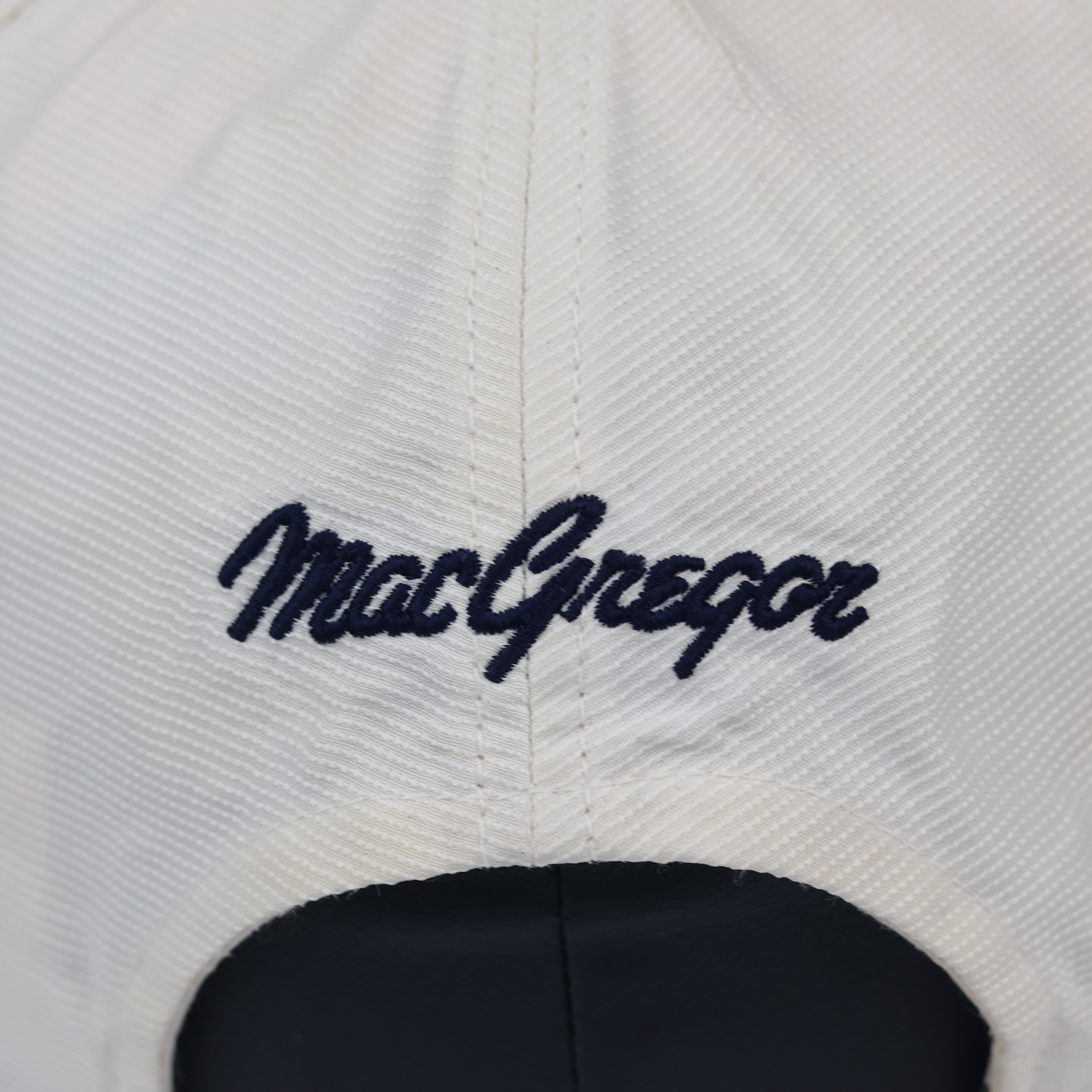 Thrifted MacGregor White Sport Strapback Baseball Hat