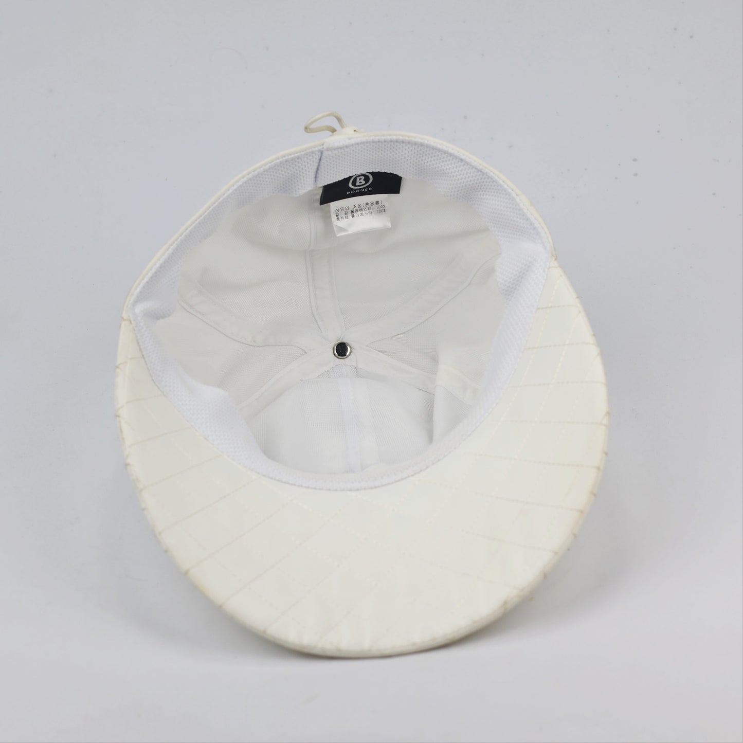 Vintage Bogner White Technical Performance Thrifted Hat with Quilted Visor