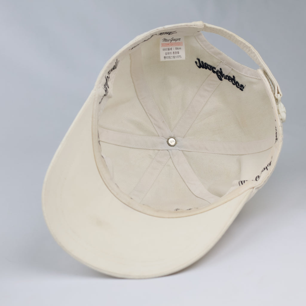 Thrifted MacGregor White Sport Strapback Baseball Hat