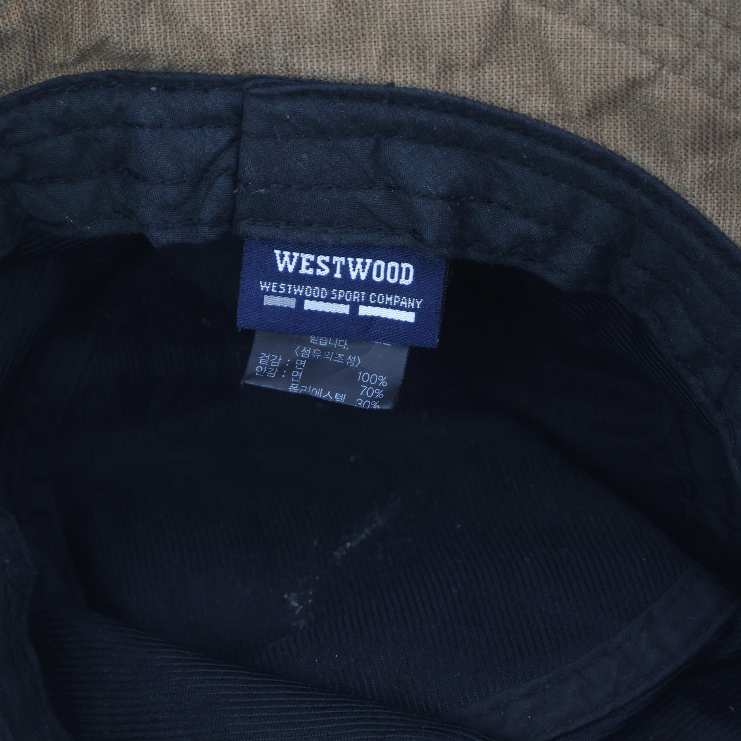 "WESTWOOD" Brown Bucket Hat with Black Trim (57-58cm)