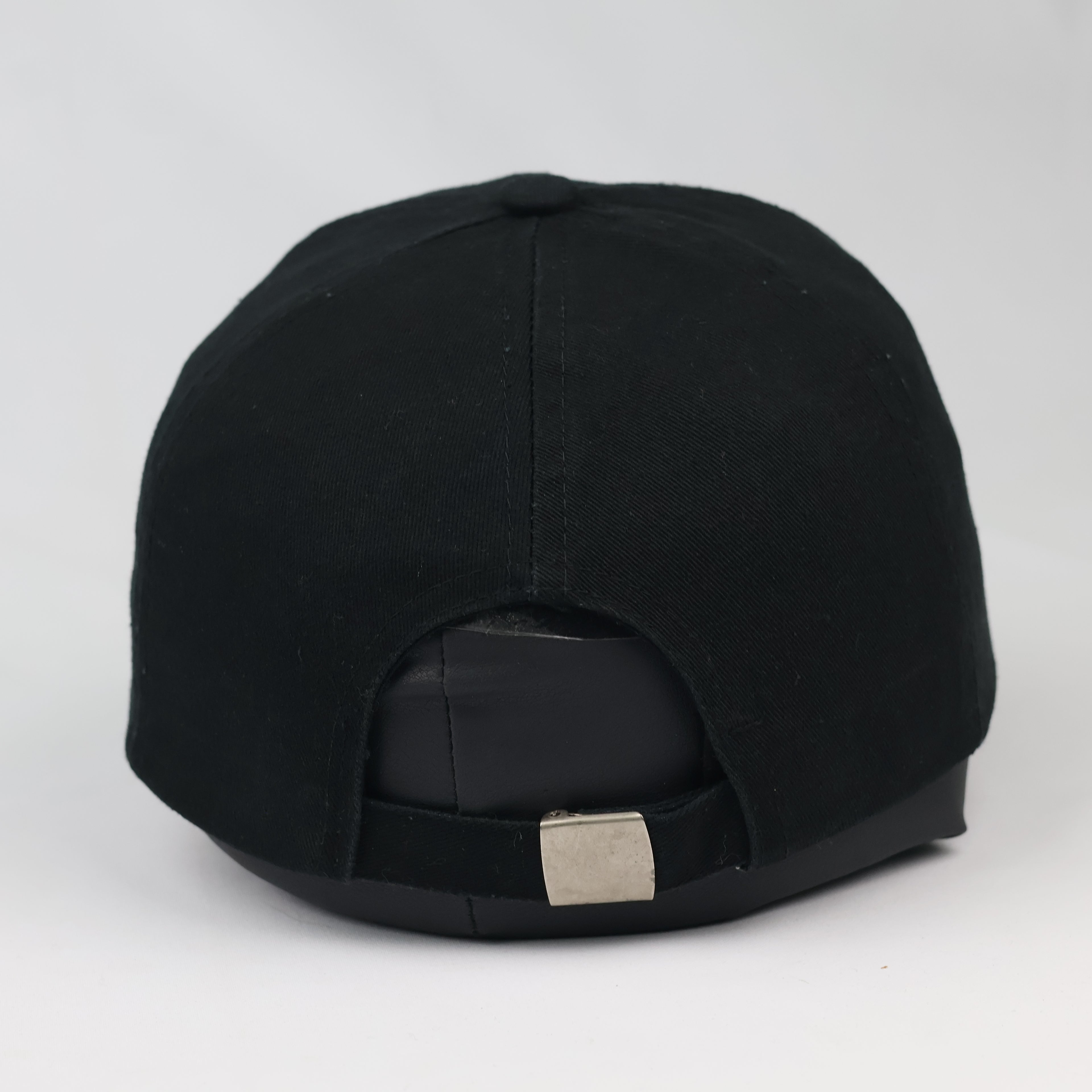 Thrifted Liberto Gothic Black Cotton Strapback Baseball Cap