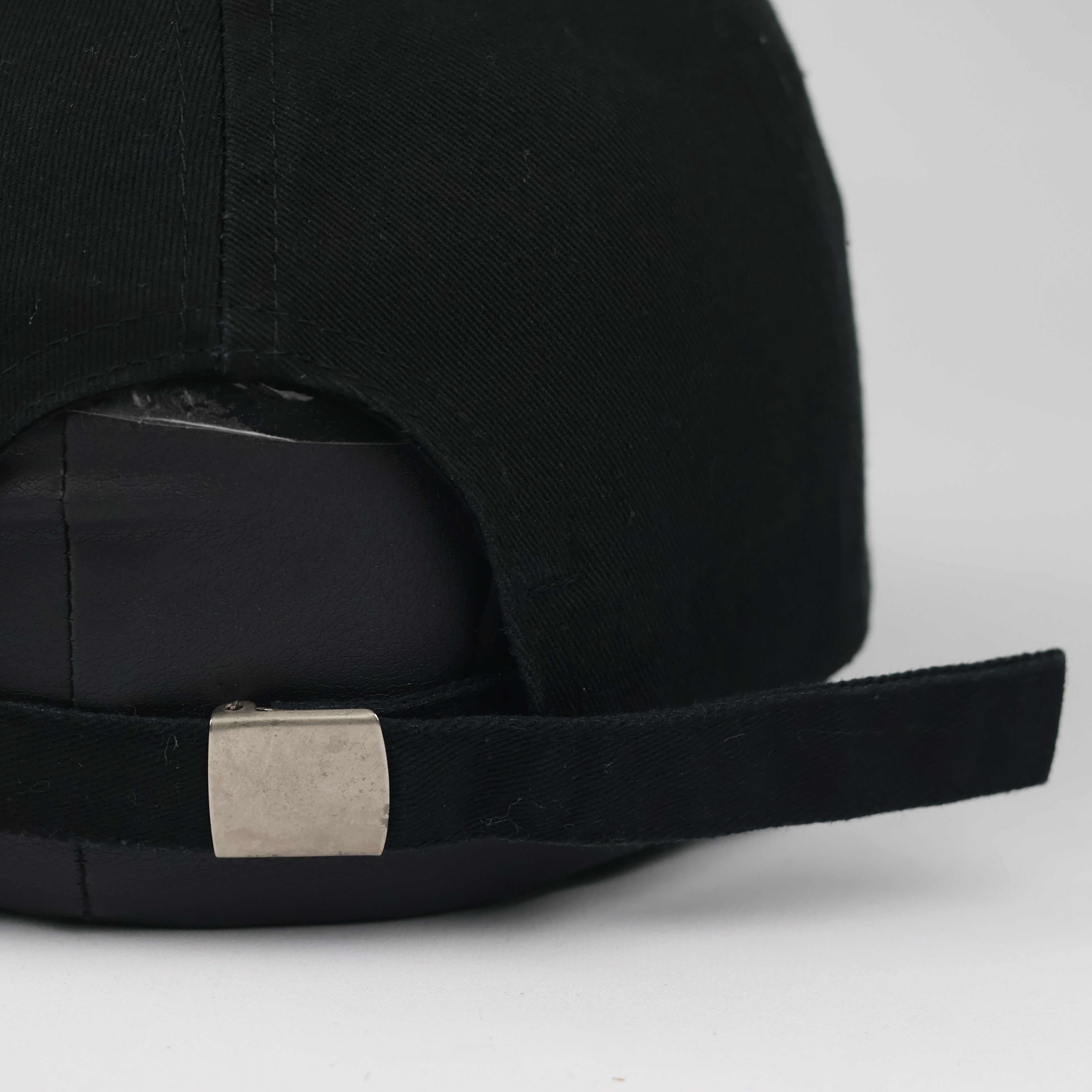 Thrifted Liberto Gothic Black Cotton Strapback Baseball Cap
