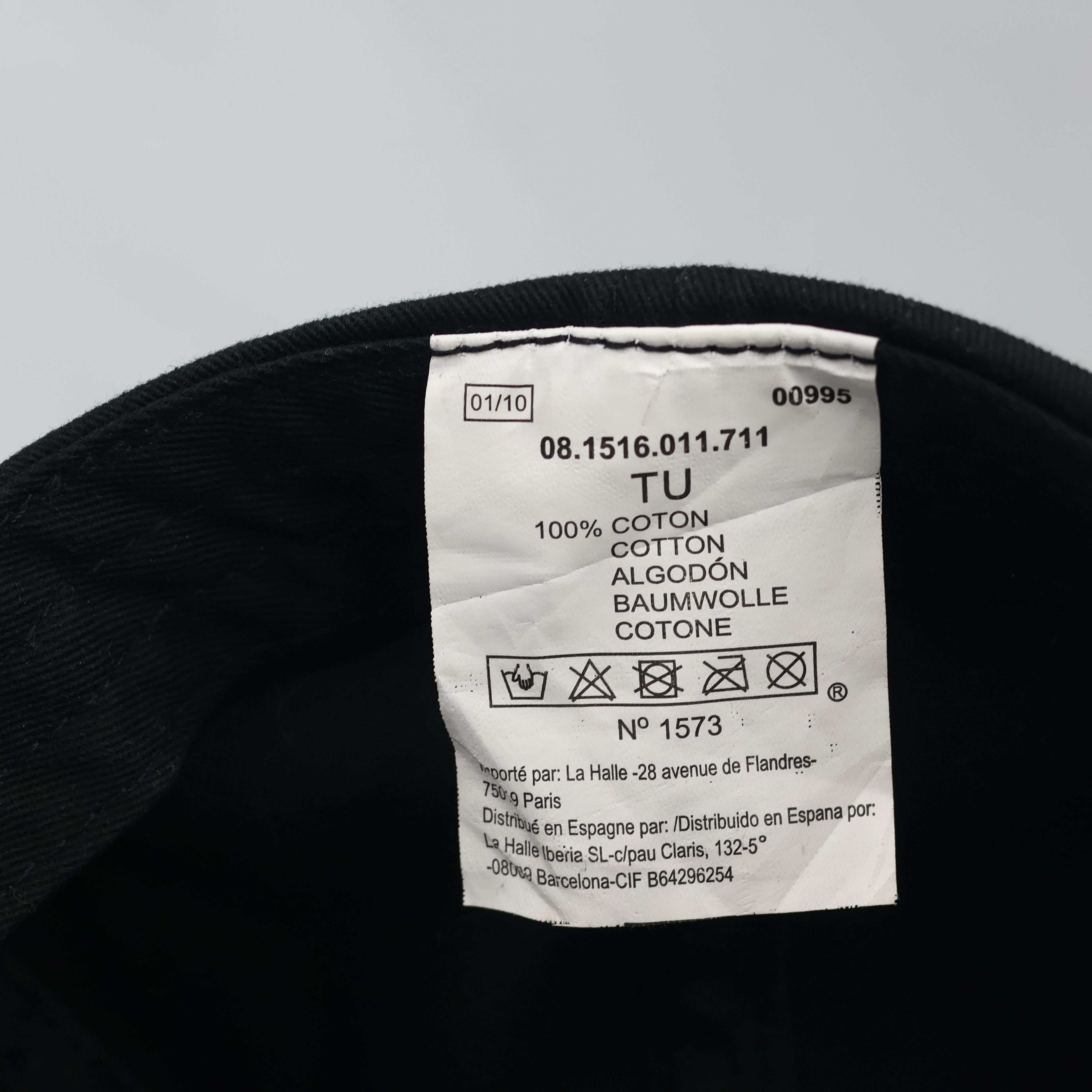 Thrifted Liberto Gothic Black Cotton Strapback Baseball Cap