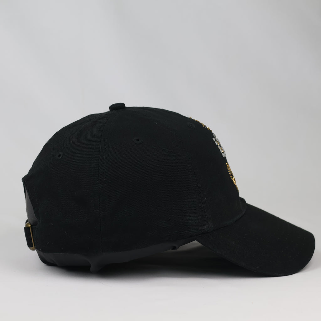 Thrifted US Navy Bedazzled Crystal Black Dad Hat