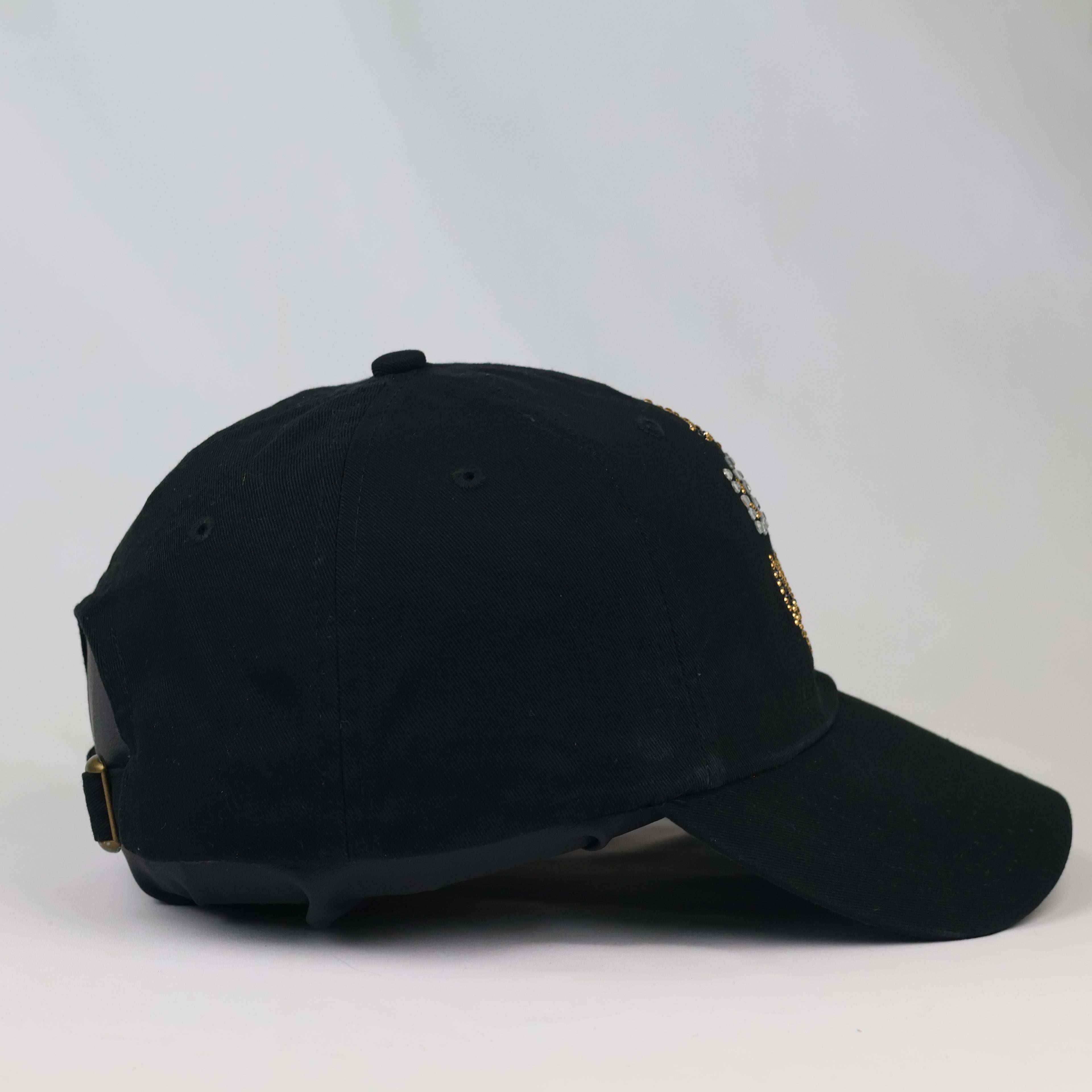 Thrifted US Navy Bedazzled Crystal Black Dad Hat