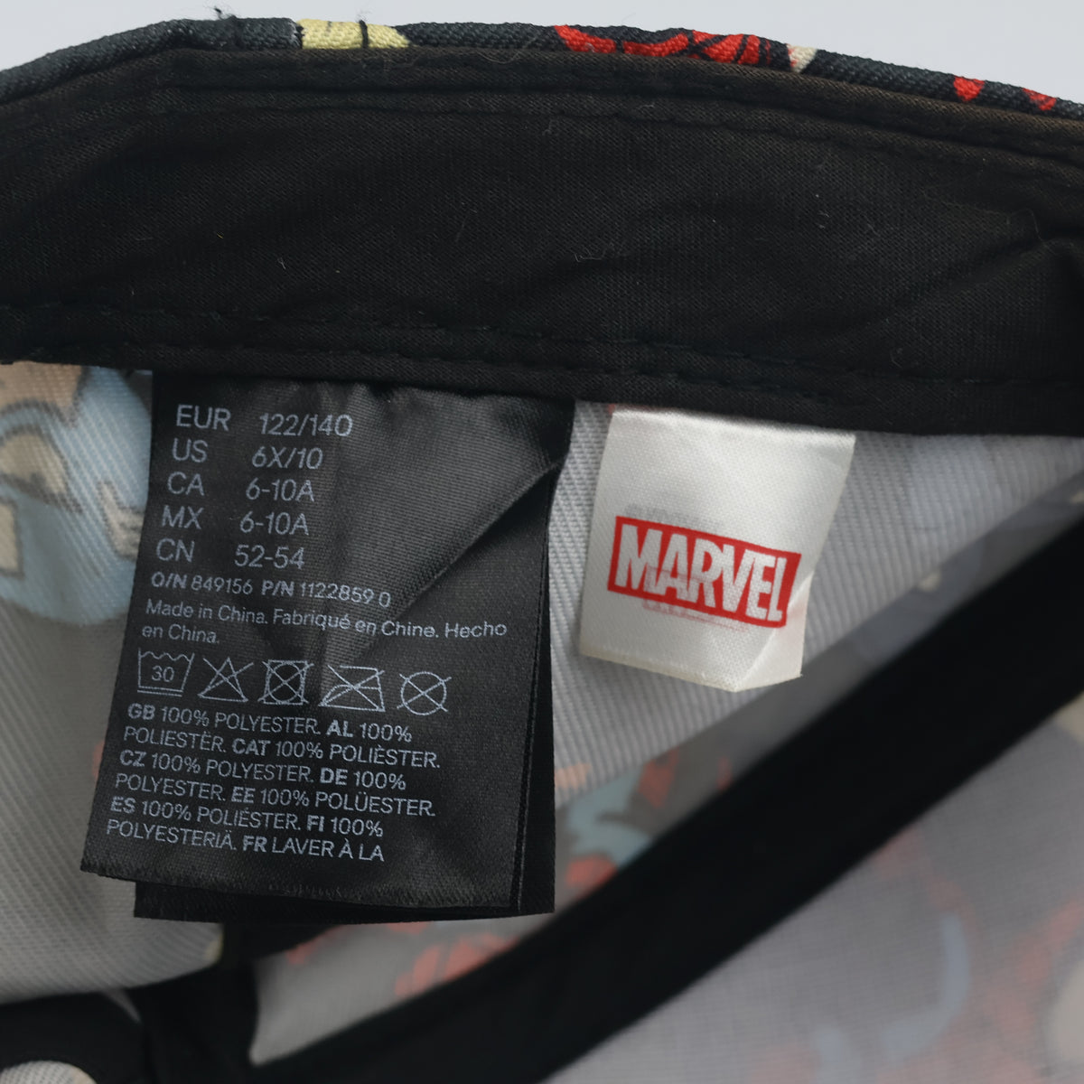 Thrifted Marvel Avengers Chibi Print Flat Brim Hat | 10301