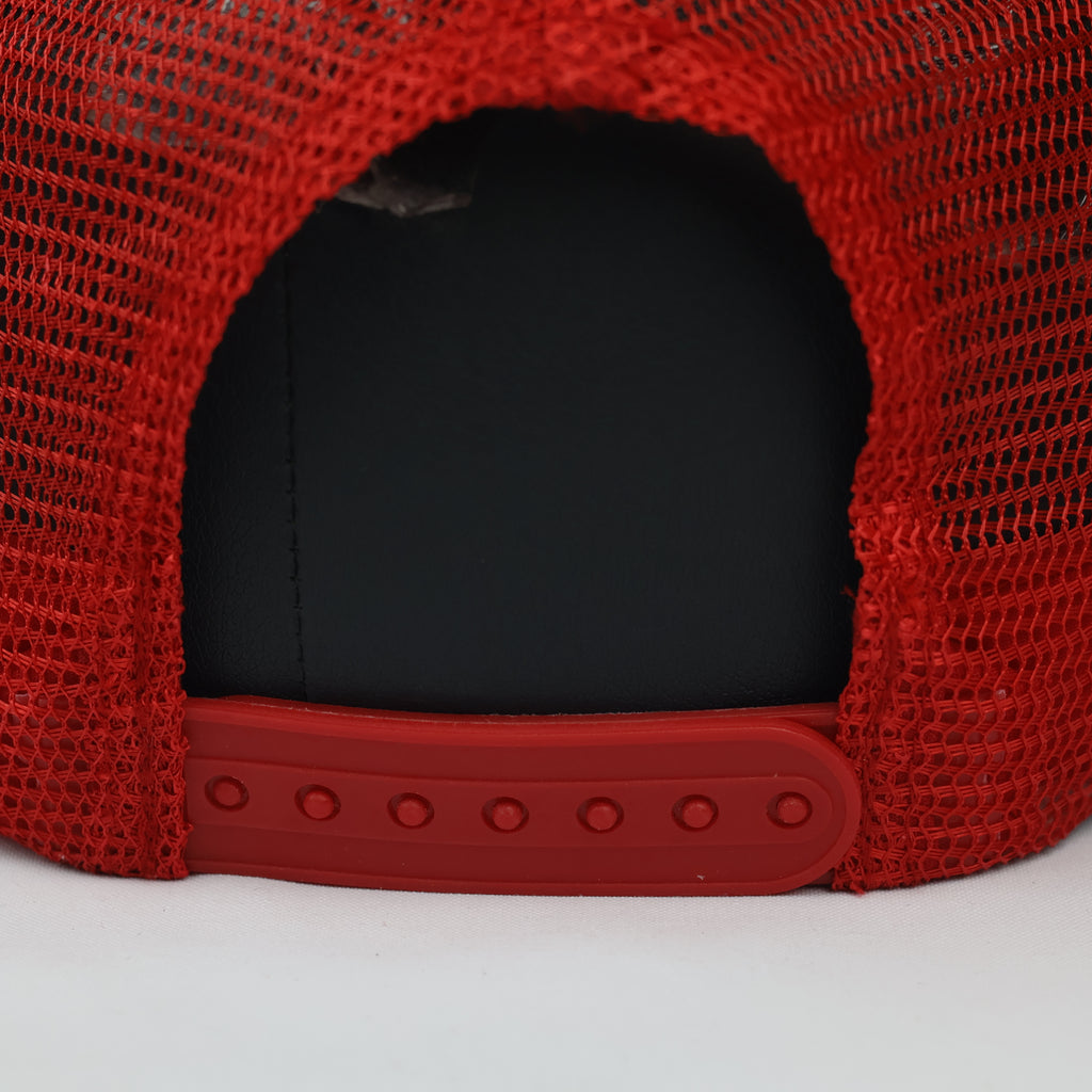 Thrifted Beechfield Capfun Red Snapback Trucker Cap