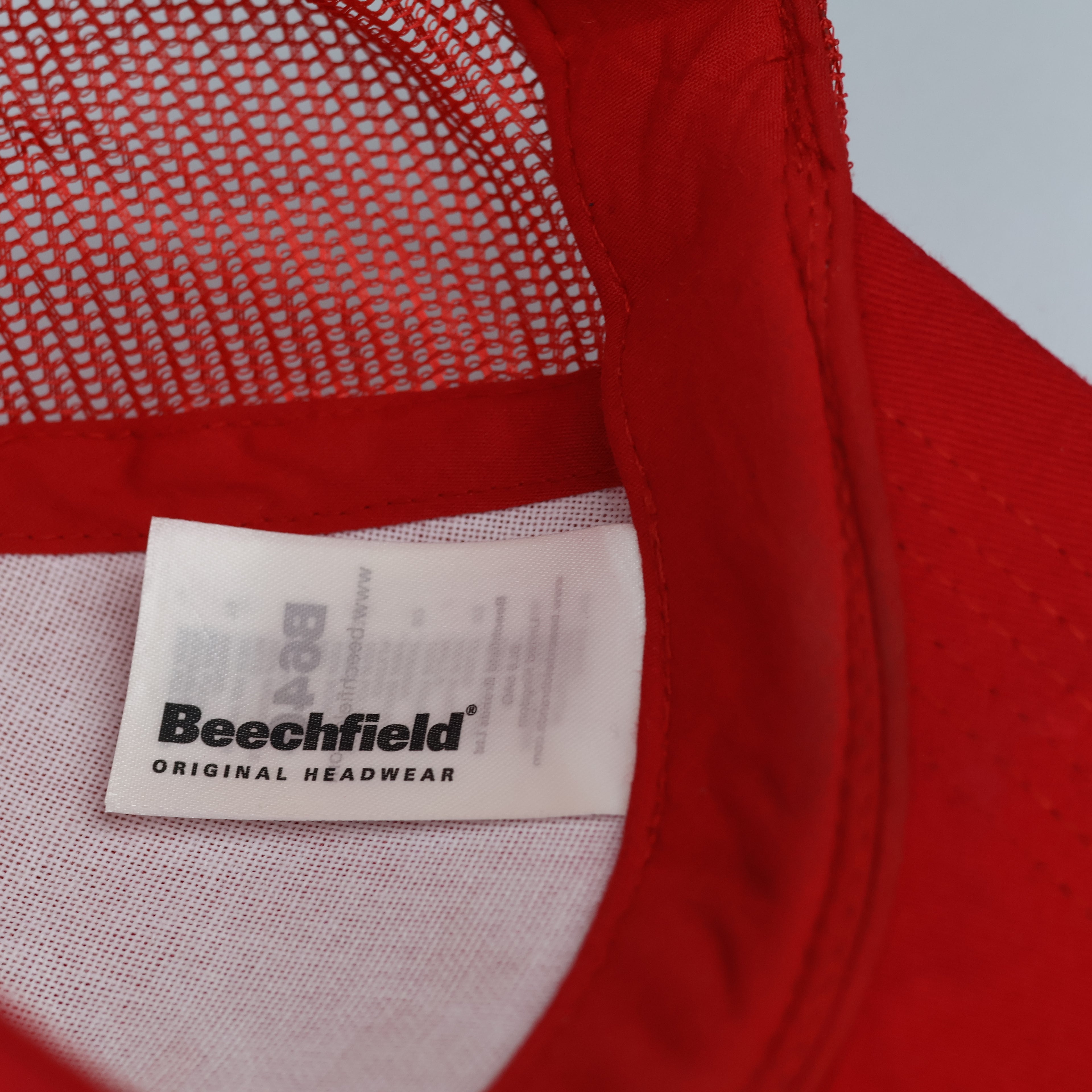Thrifted Beechfield Capfun Red Snapback Trucker Cap