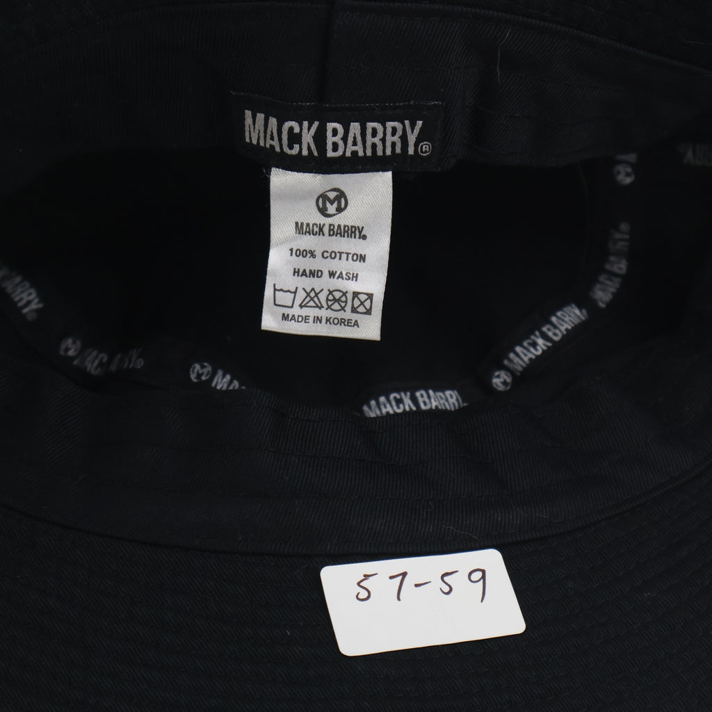 "MACK BARRY" Black Cotton Bucket Hat (57-59cm)
