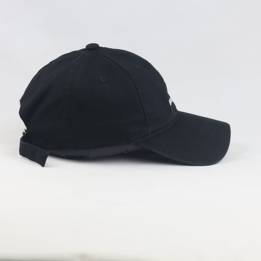 Thrifted Spao Minimalist Black Baseball Cap | 10314