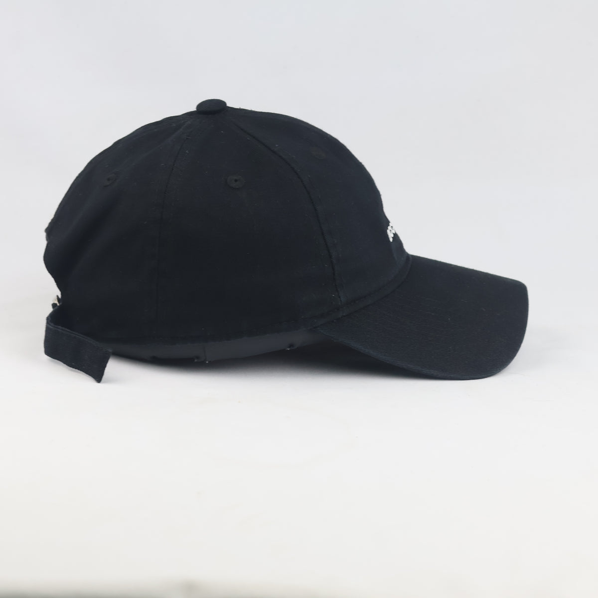 Thrifted Spao Minimalist Black Baseball Cap | 10314