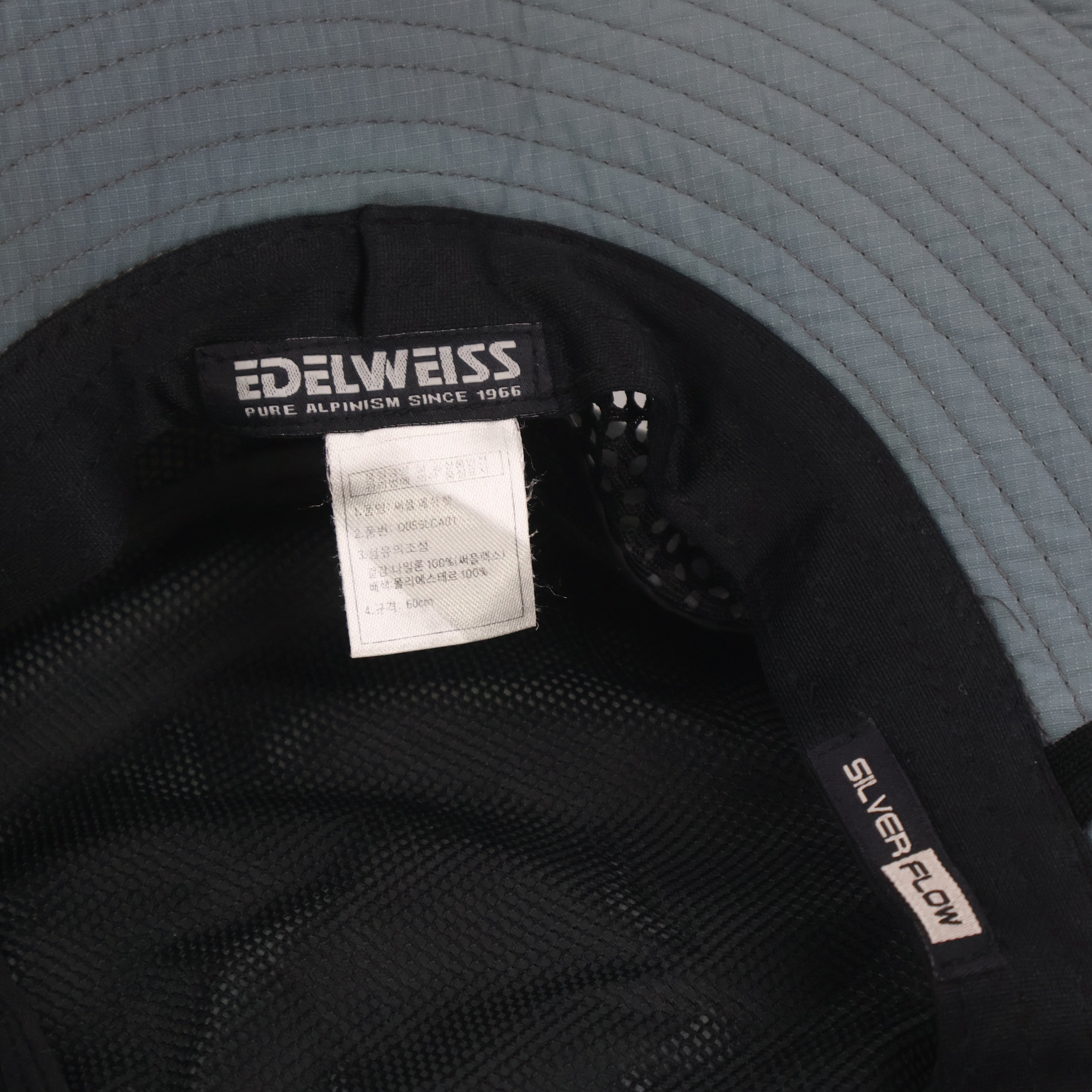 Edelweiss" 'Silver Flow' Technical Outdoor Hat - Grey(59-61cm)