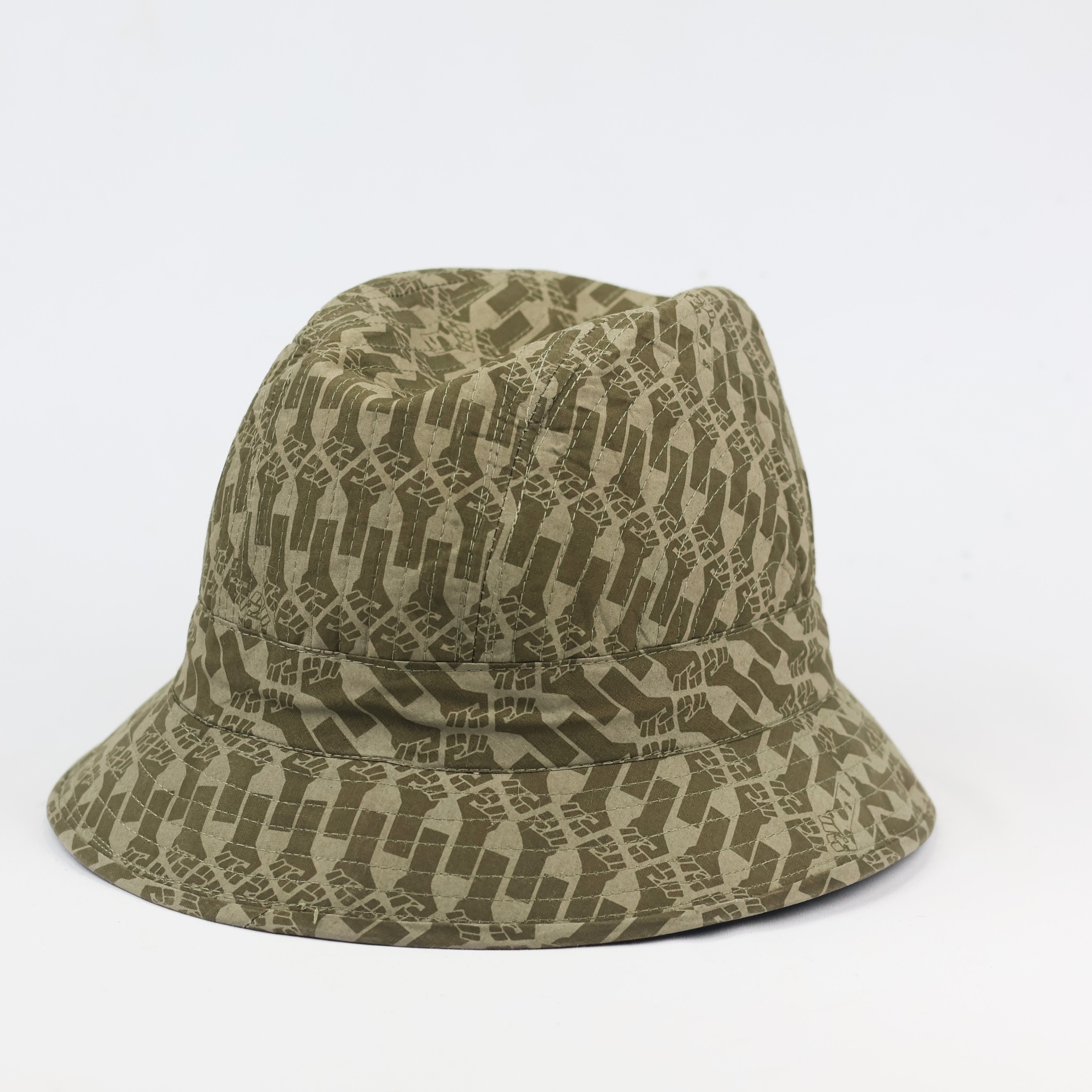 Retro Earth-Tone Patterned Sun Hat - Unisex Streetwear Bucket Hat