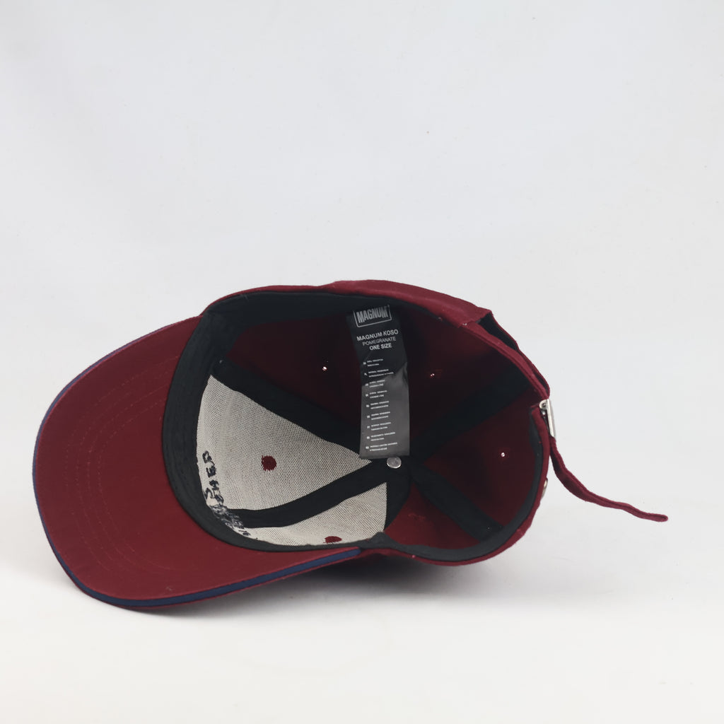 Thrifted Magnum Brand Pomegranate Strapback Cap | 10303