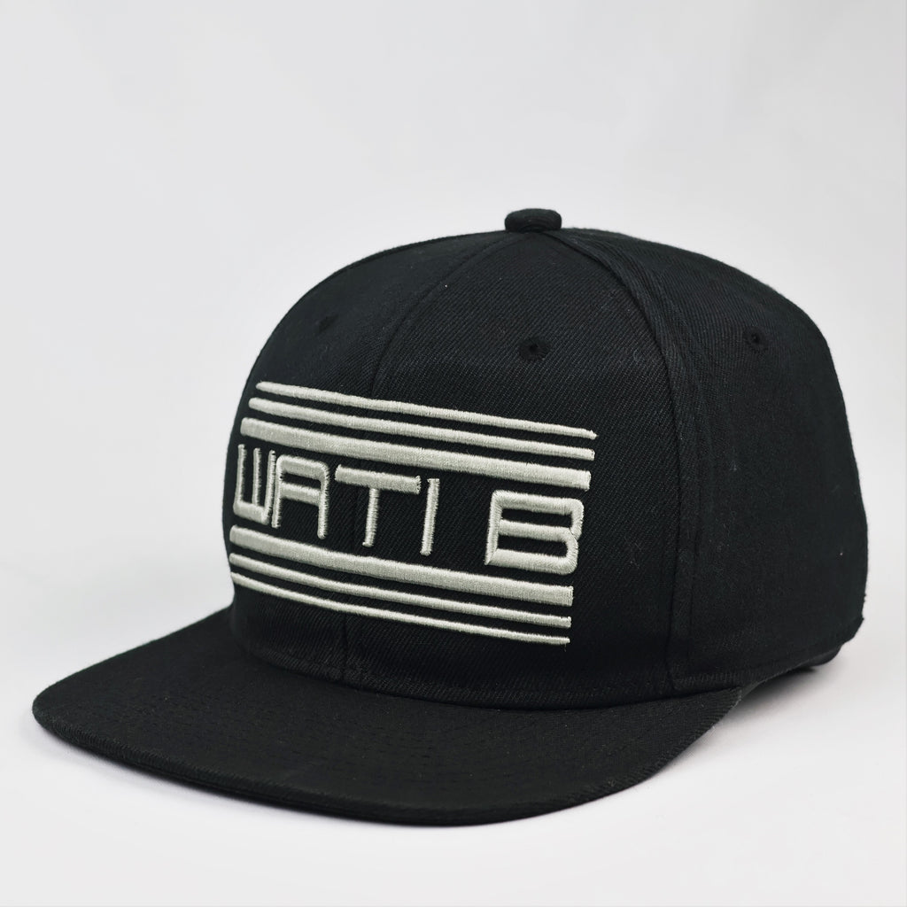 Thrifted Wati B Streetwear Black Flat Visor Hip Hop Cap