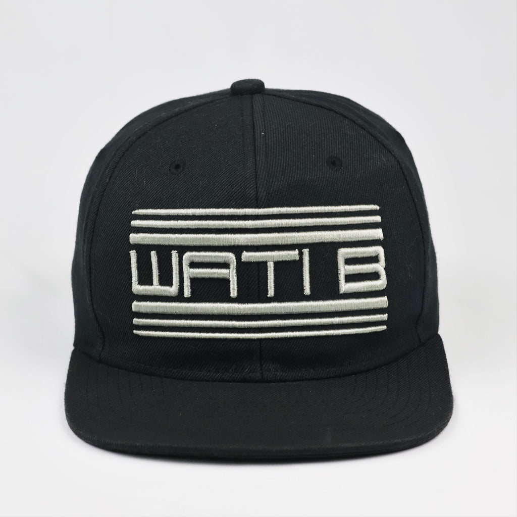 Thrifted Wati B Streetwear Black Flat Visor Hip Hop Cap