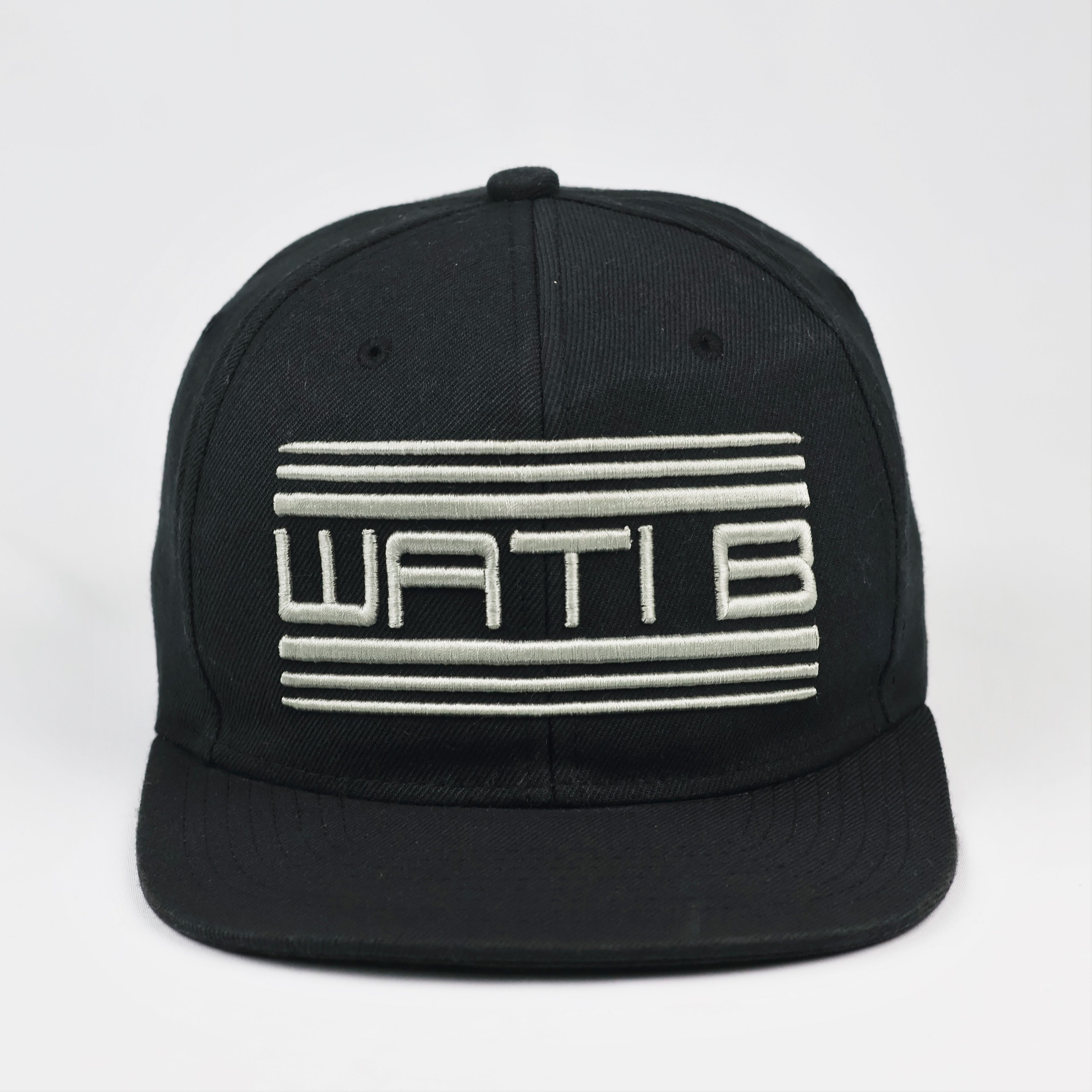 Thrifted Wati B Streetwear Black Flat Visor Hip Hop Cap
