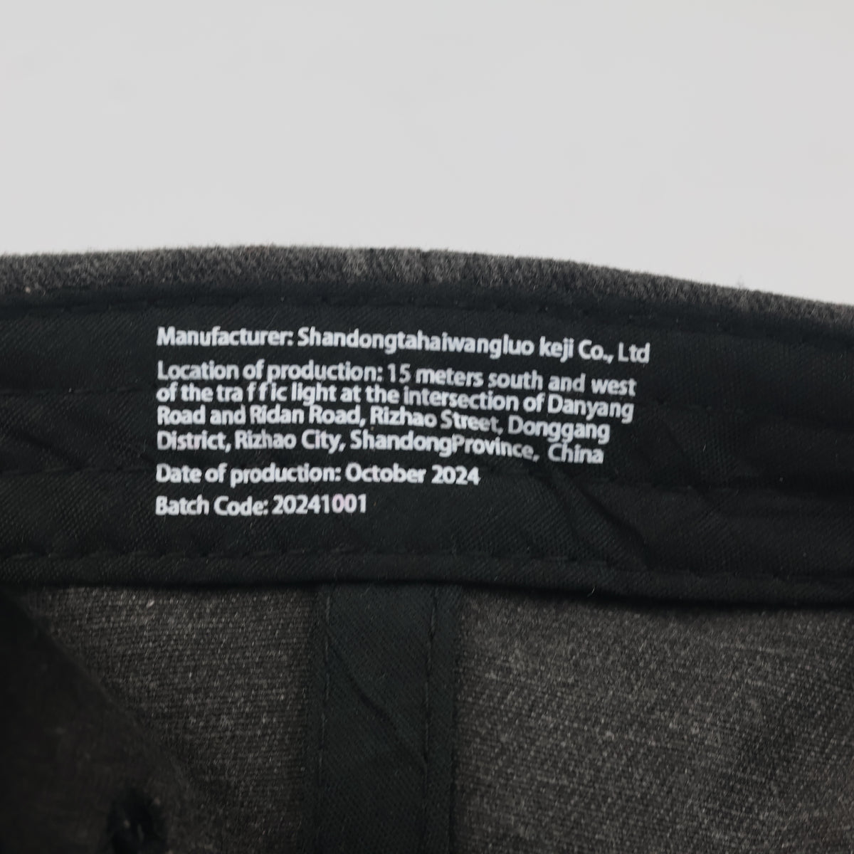 Thrifted Embroidered Smile Washed Cotton Dad Cap | Casual Grey Hat (52-54cm) | 10290