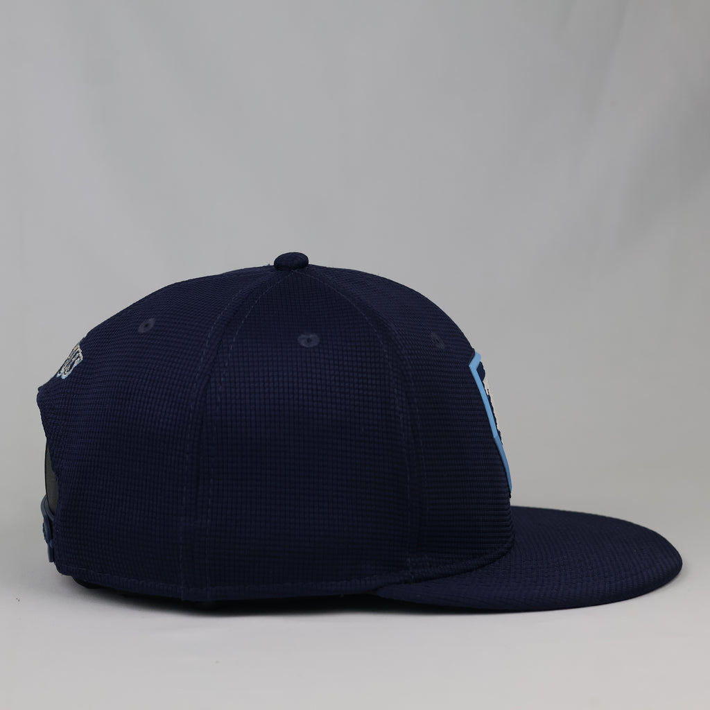 New Era 9FIFTY Tampa Bay Rays Navy Snapback Thrifted Hat