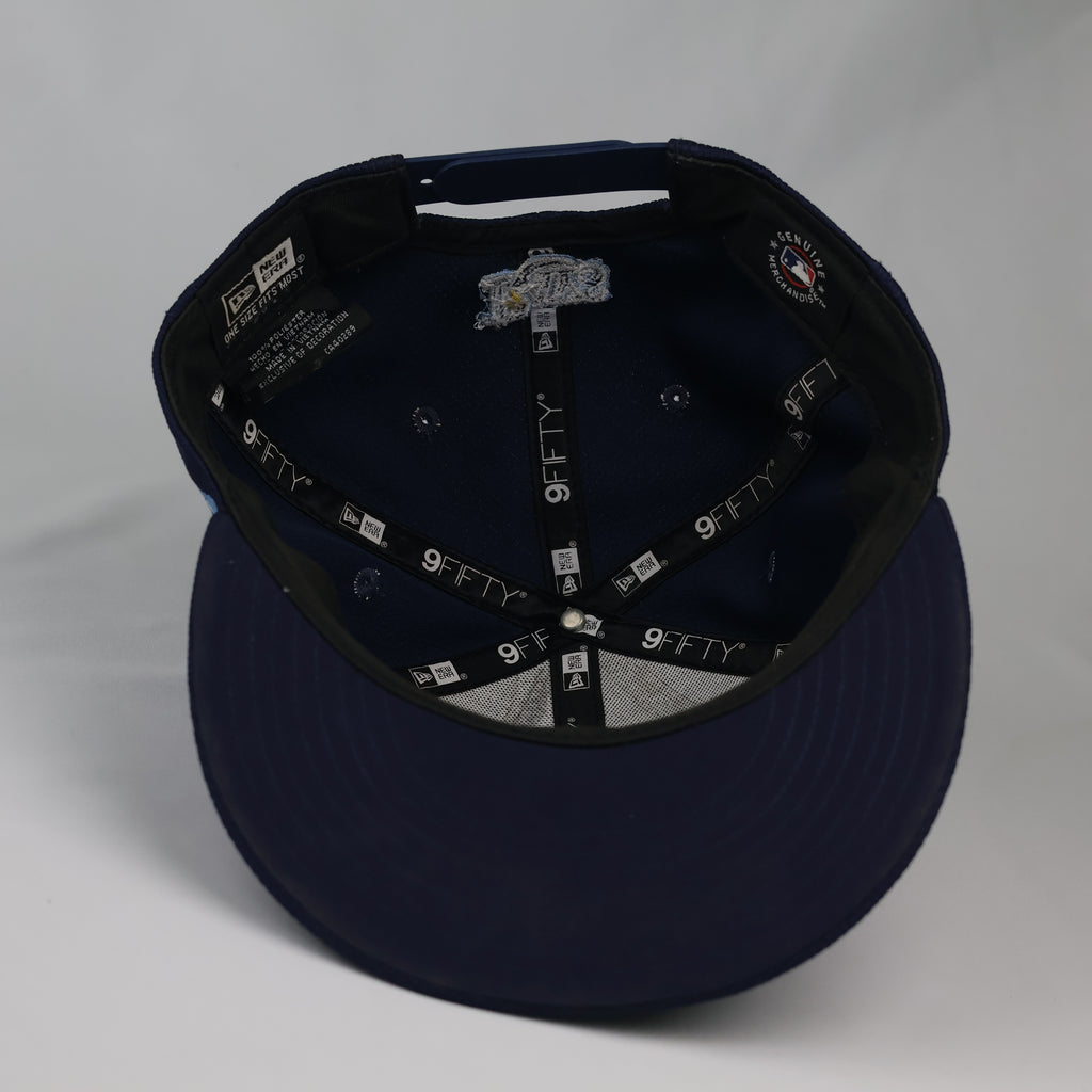 New Era 9FIFTY Tampa Bay Rays Navy Snapback Thrifted Hat