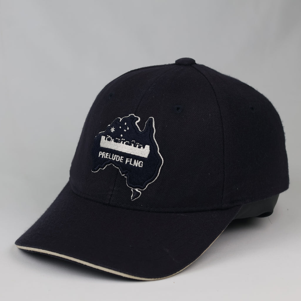 Thrifted Shell Oil Corporate Promo Navy Blue Strapback Cap