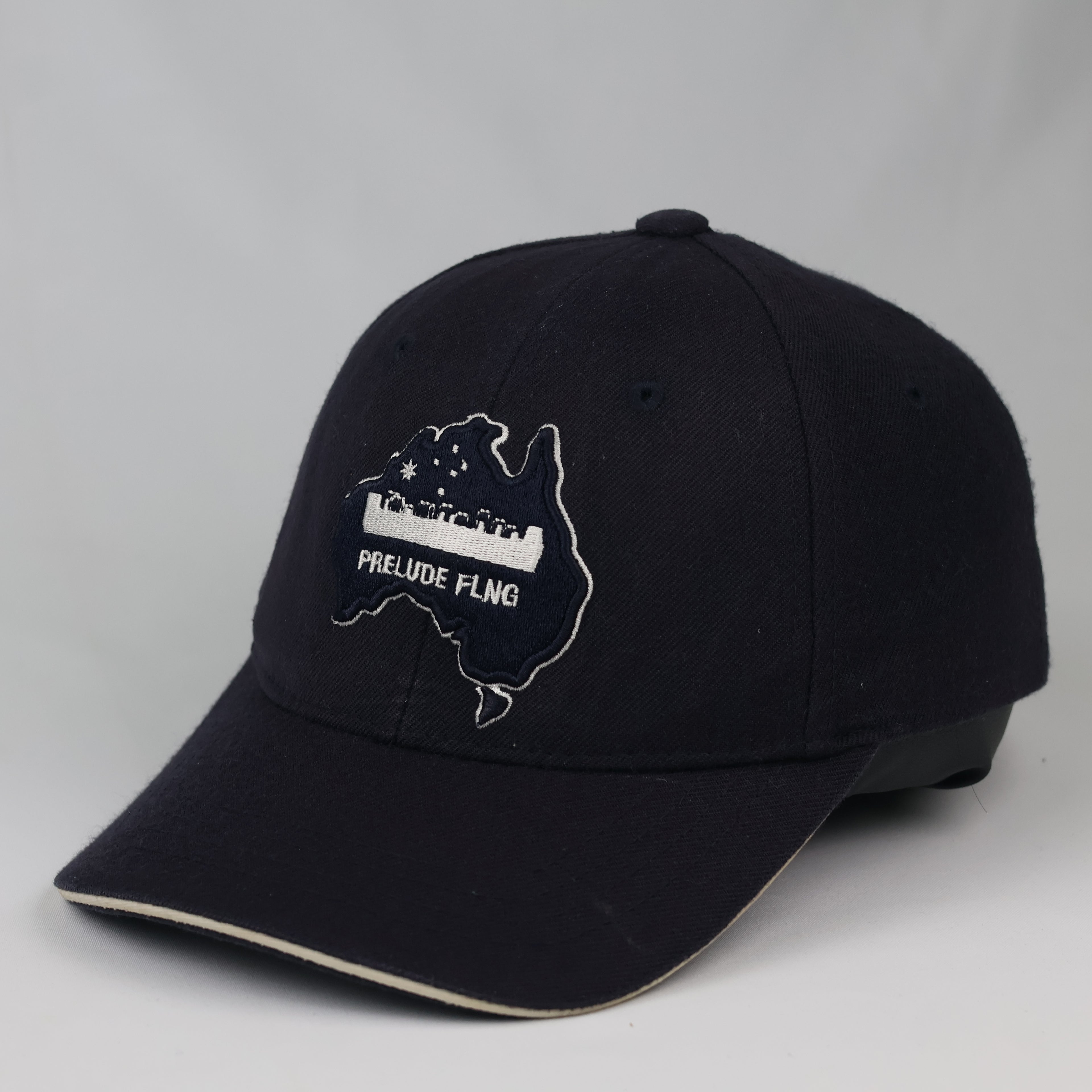 Thrifted Shell Oil Corporate Promo Navy Blue Strapback Cap