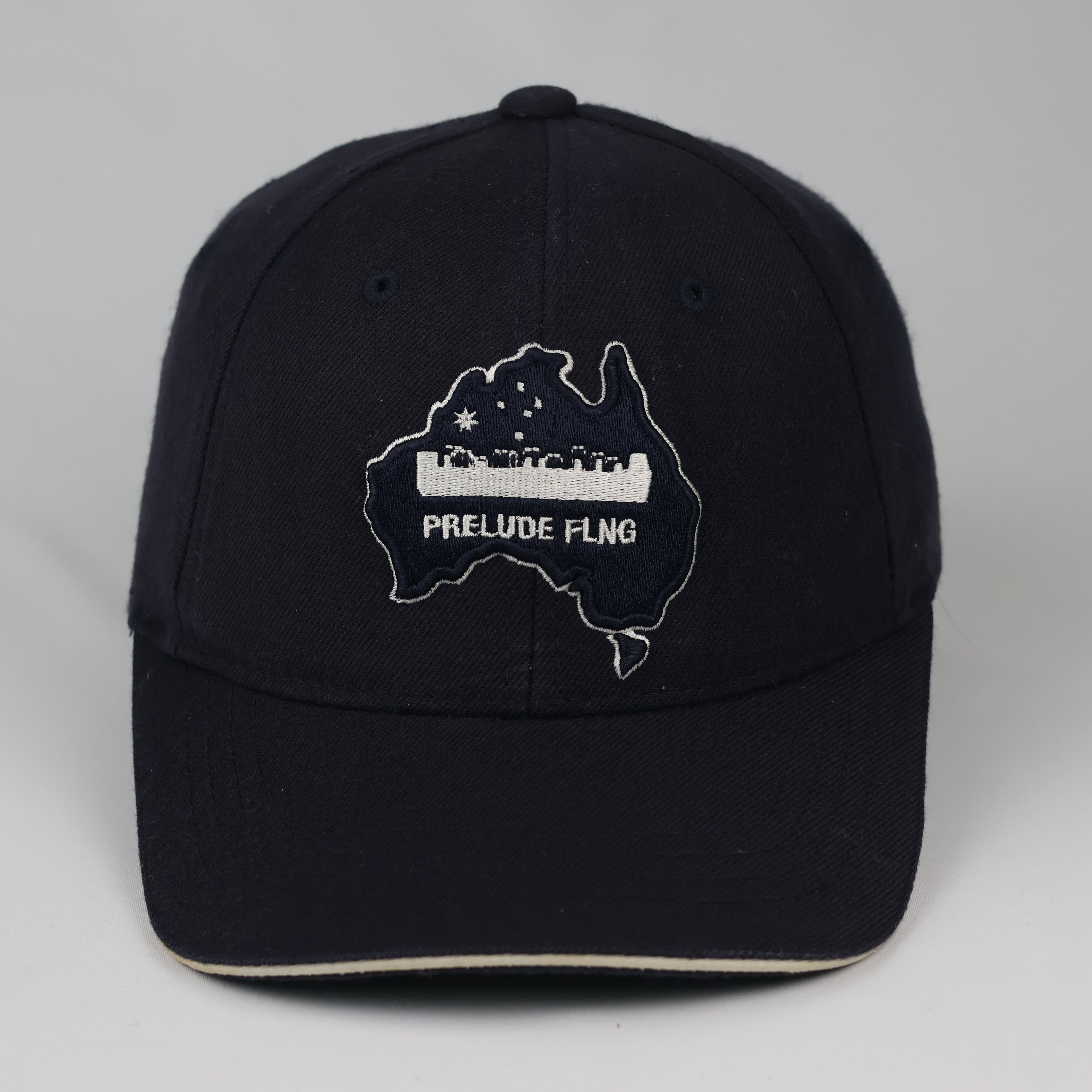 Thrifted Shell Oil Corporate Promo Navy Blue Strapback Cap