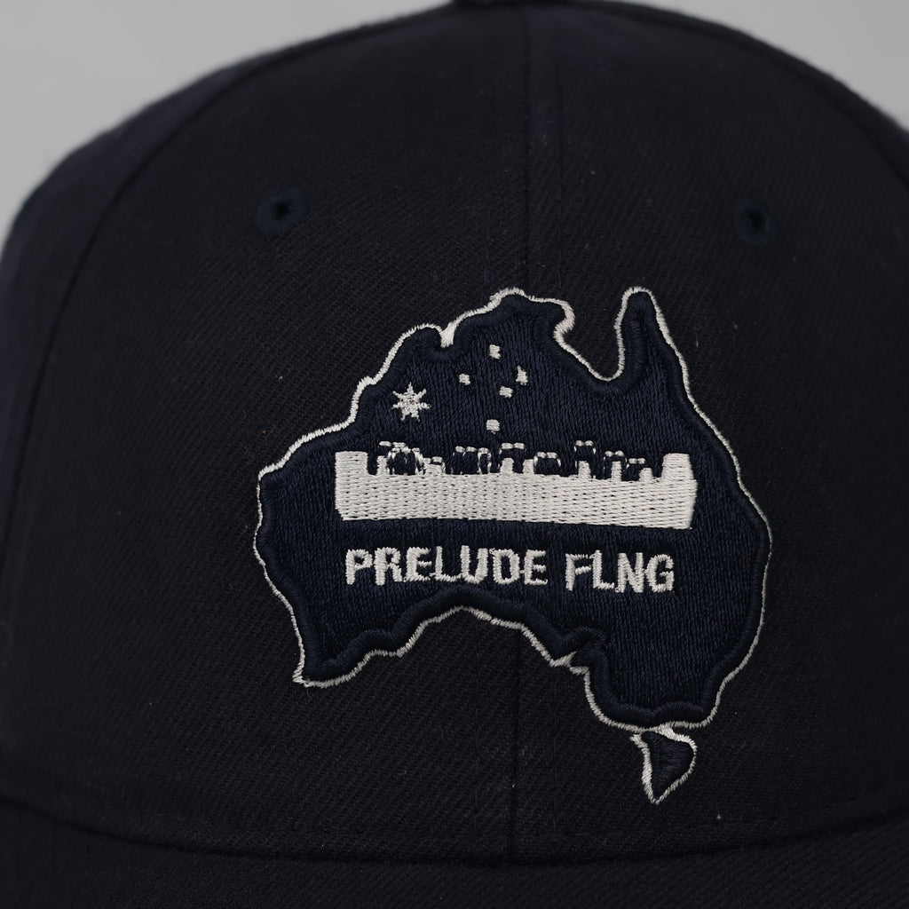 Thrifted Shell Oil Corporate Promo Navy Blue Strapback Cap