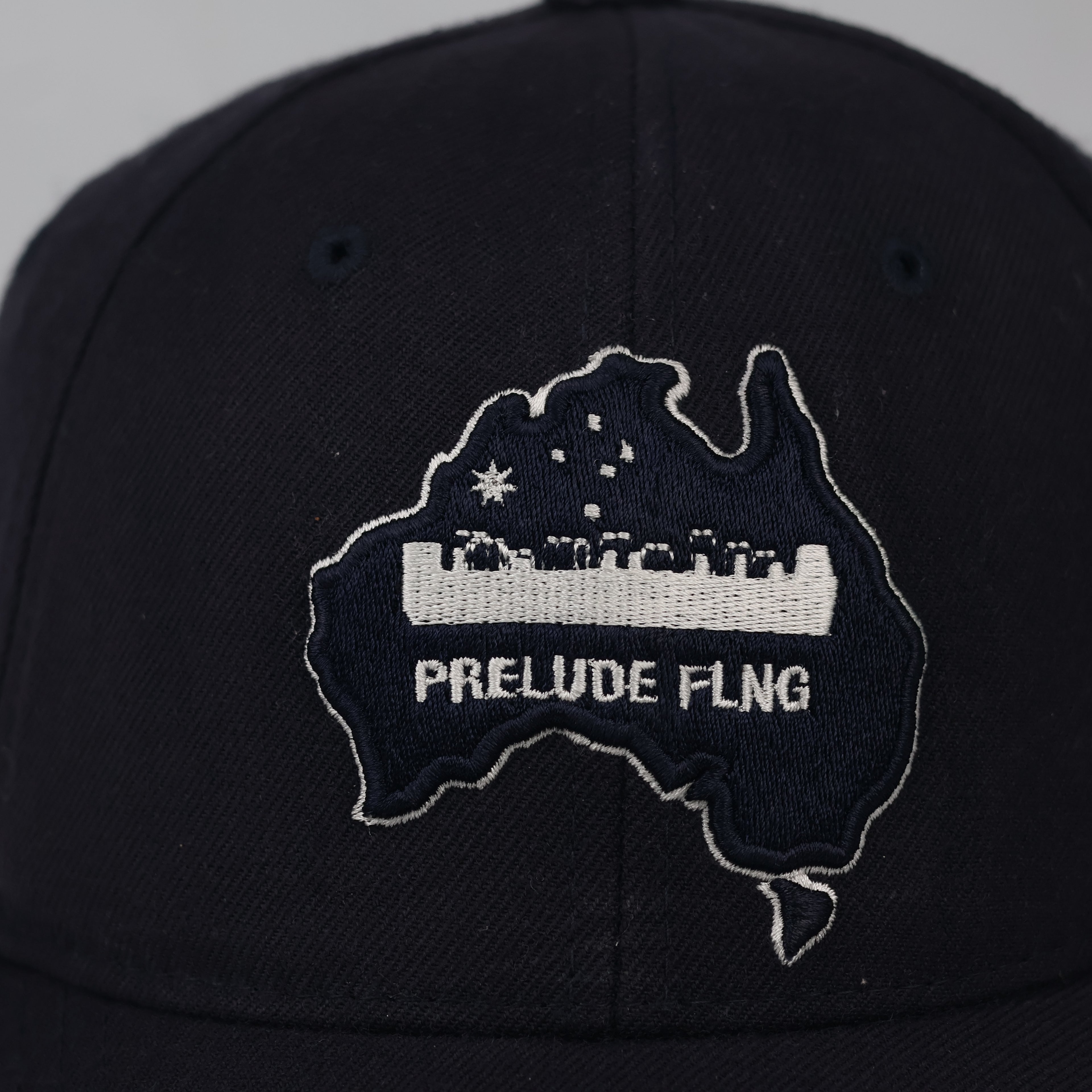 Thrifted Shell Oil Corporate Promo Navy Blue Strapback Cap