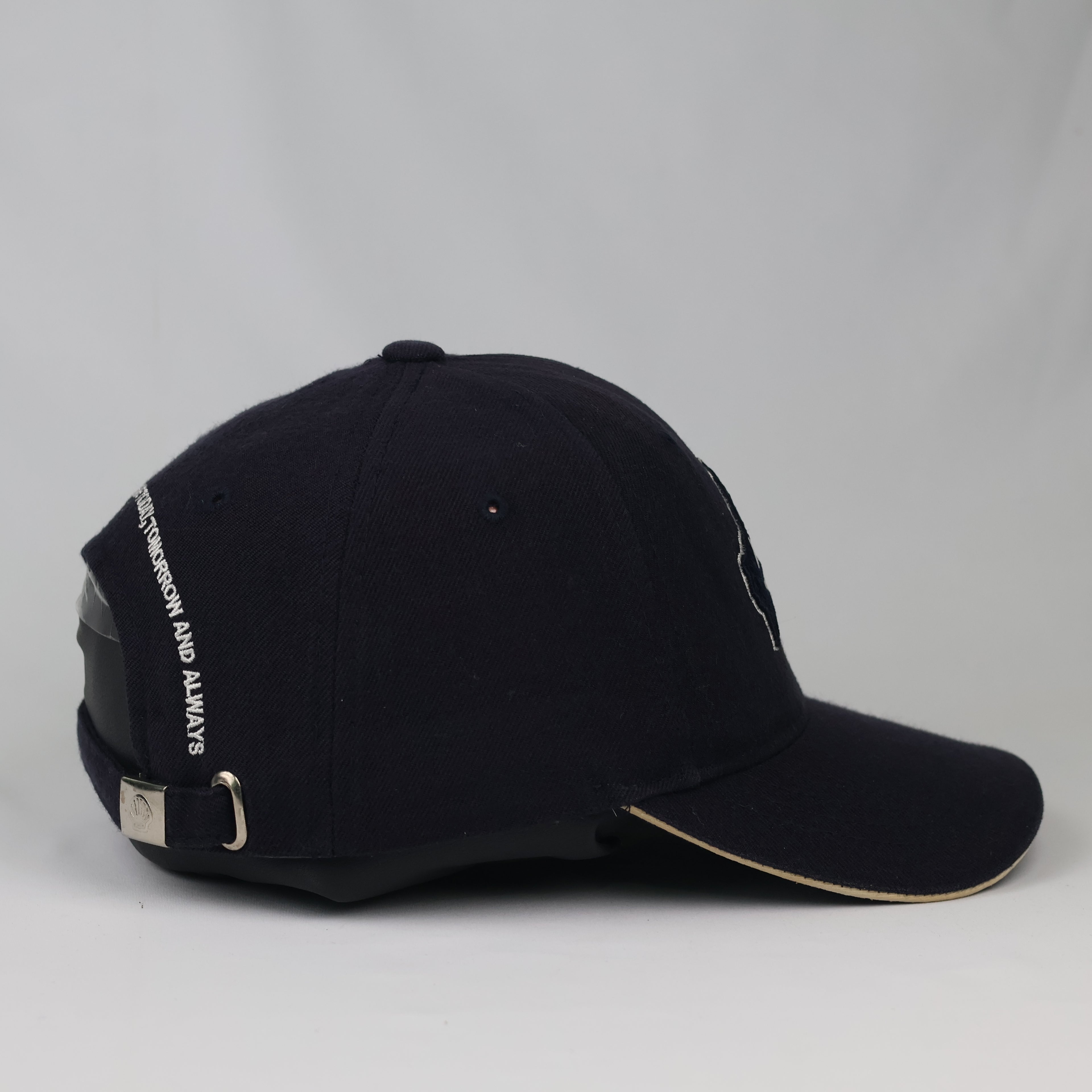 Thrifted Shell Oil Corporate Promo Navy Blue Strapback Cap