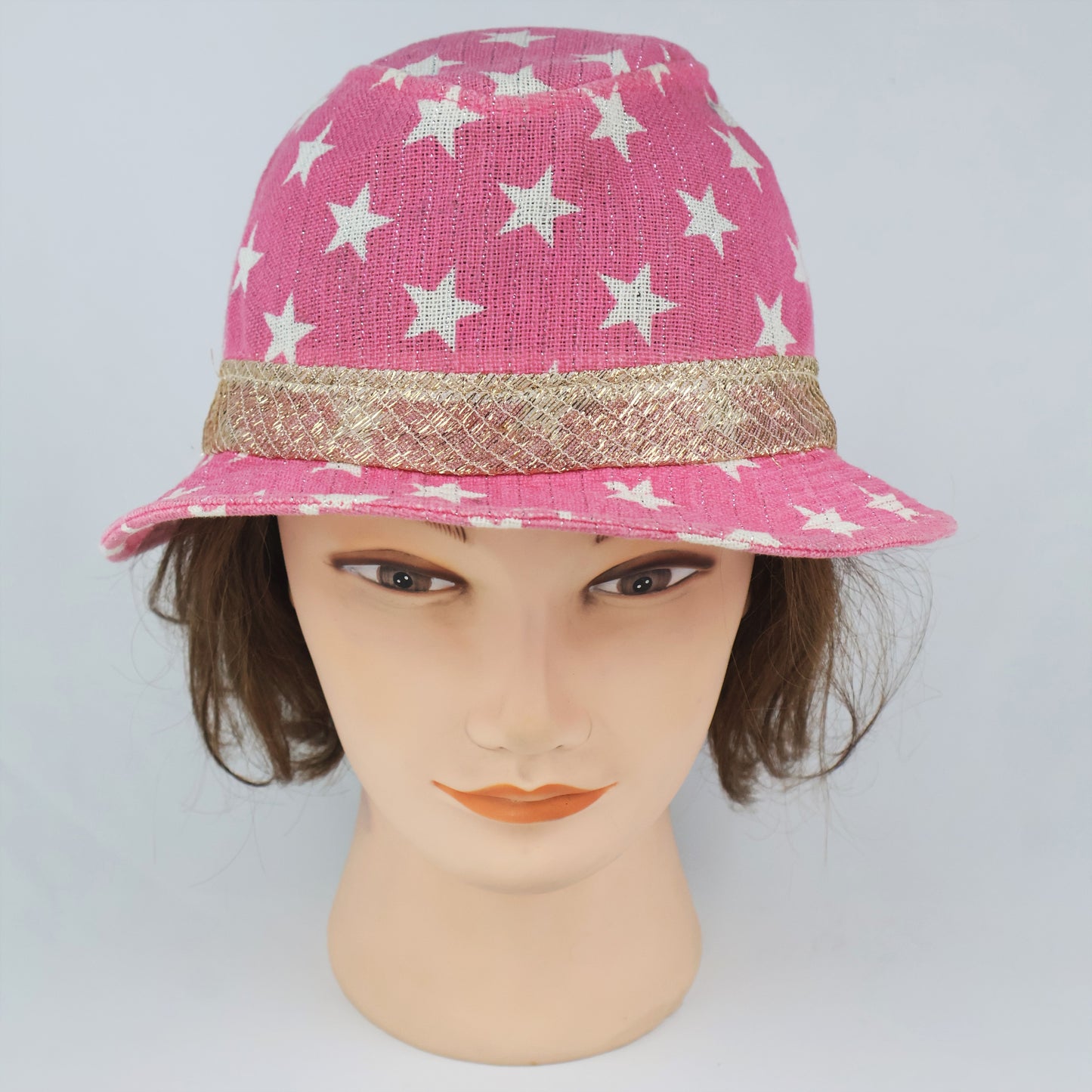 Sparkly Pink Star Hat - (YOUTH 54-56cm)