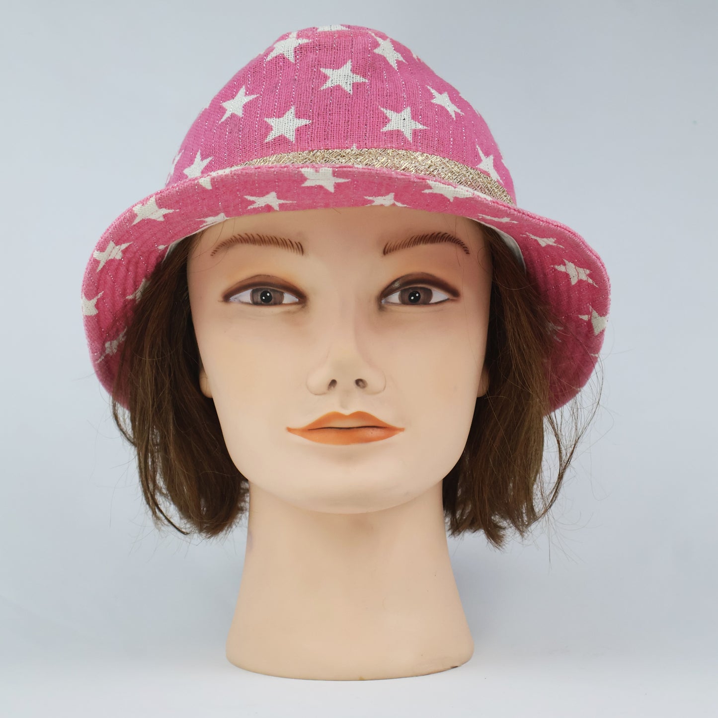 Sparkly Pink Star Hat - (YOUTH 54-56cm)