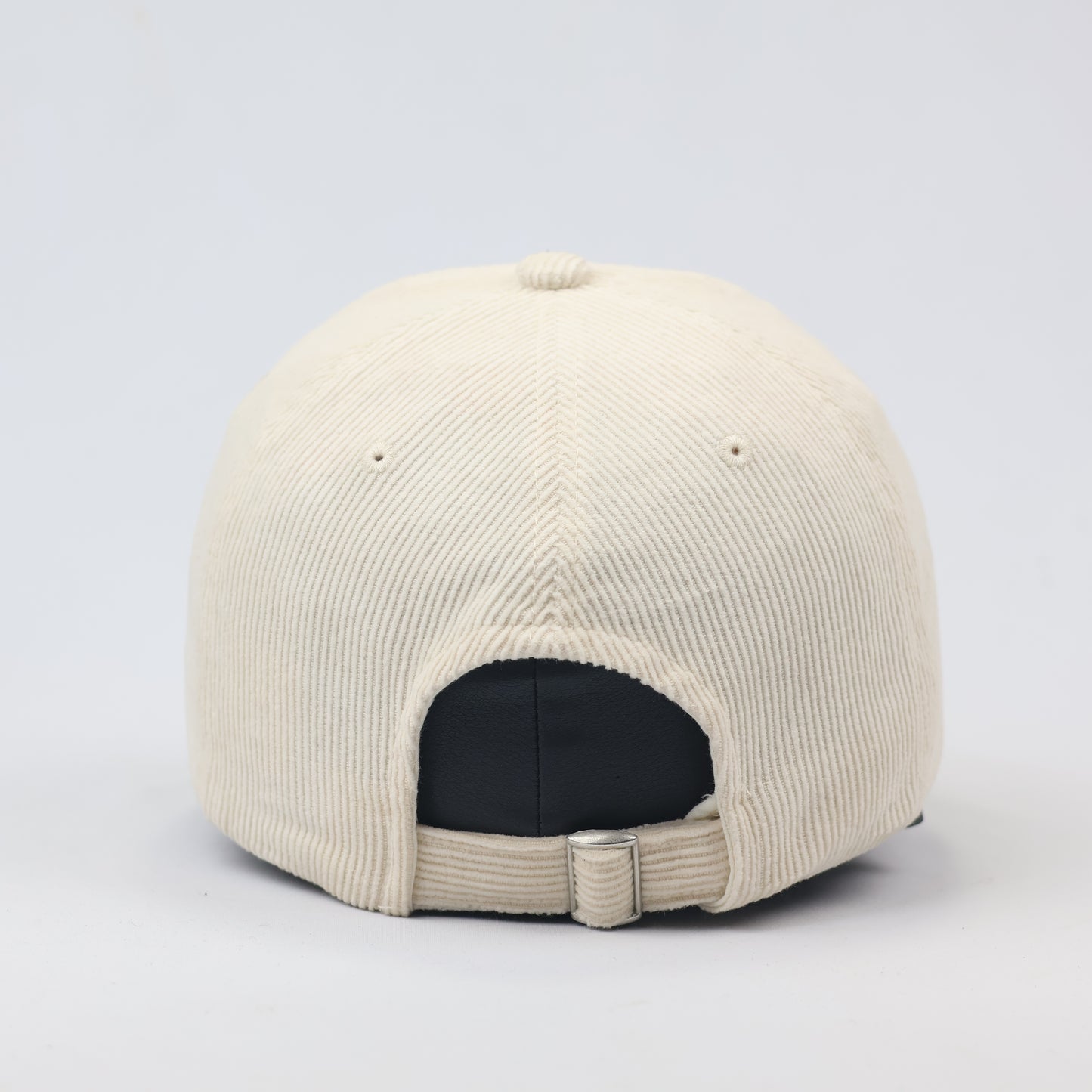 SPAO Cream Corduroy "New York" Embroidered Thrifted Baseball Cap