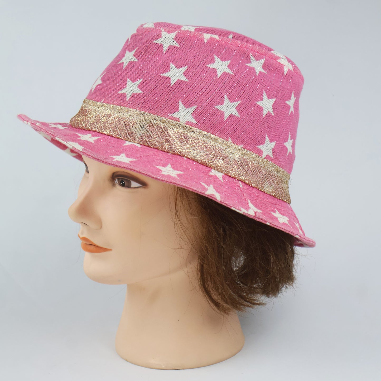 Sparkly Pink Star Hat - (YOUTH 54-56cm)