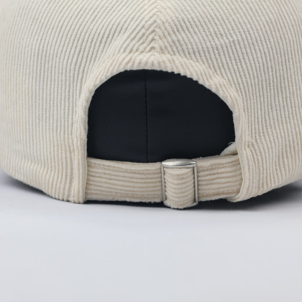 SPAO Cream Corduroy "New York" Embroidered Thrifted Baseball Cap