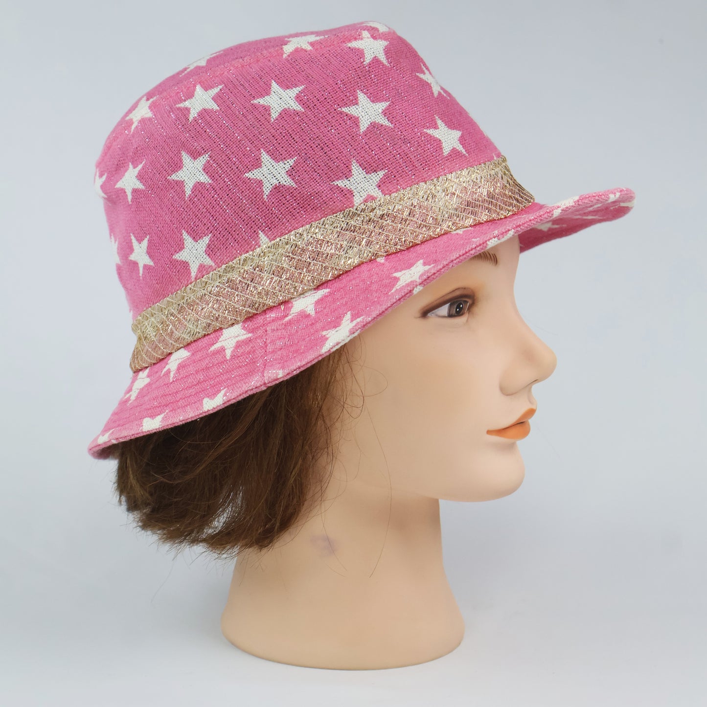 Sparkly Pink Star Hat - (YOUTH 54-56cm)