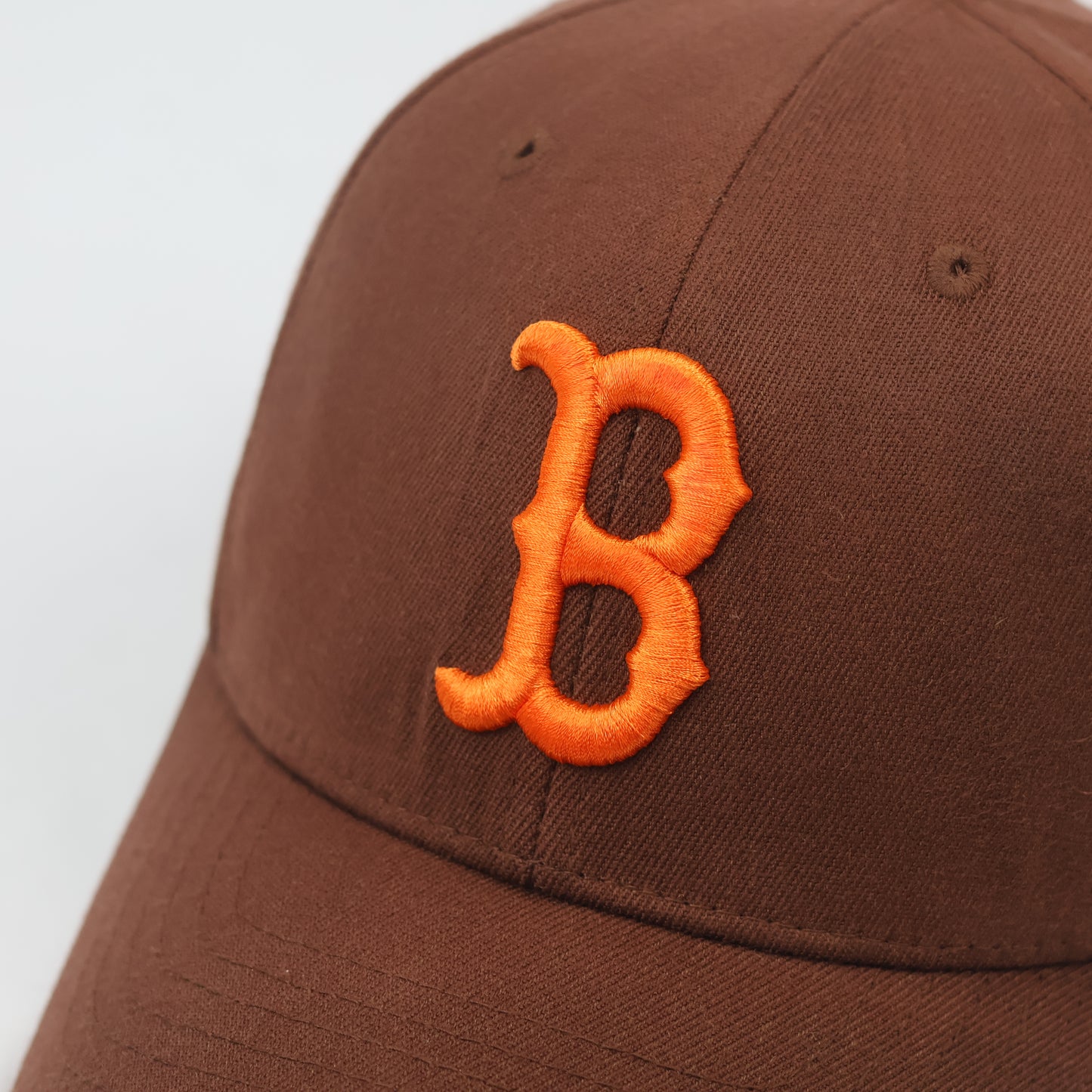 MLB Boston Red Sox "B" Logo Fitted Thrifted Cap – Brown & Orange