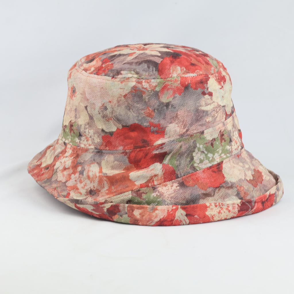 Thrifted Floral Cotton Winter Fisherman Hat (57-58 cm)