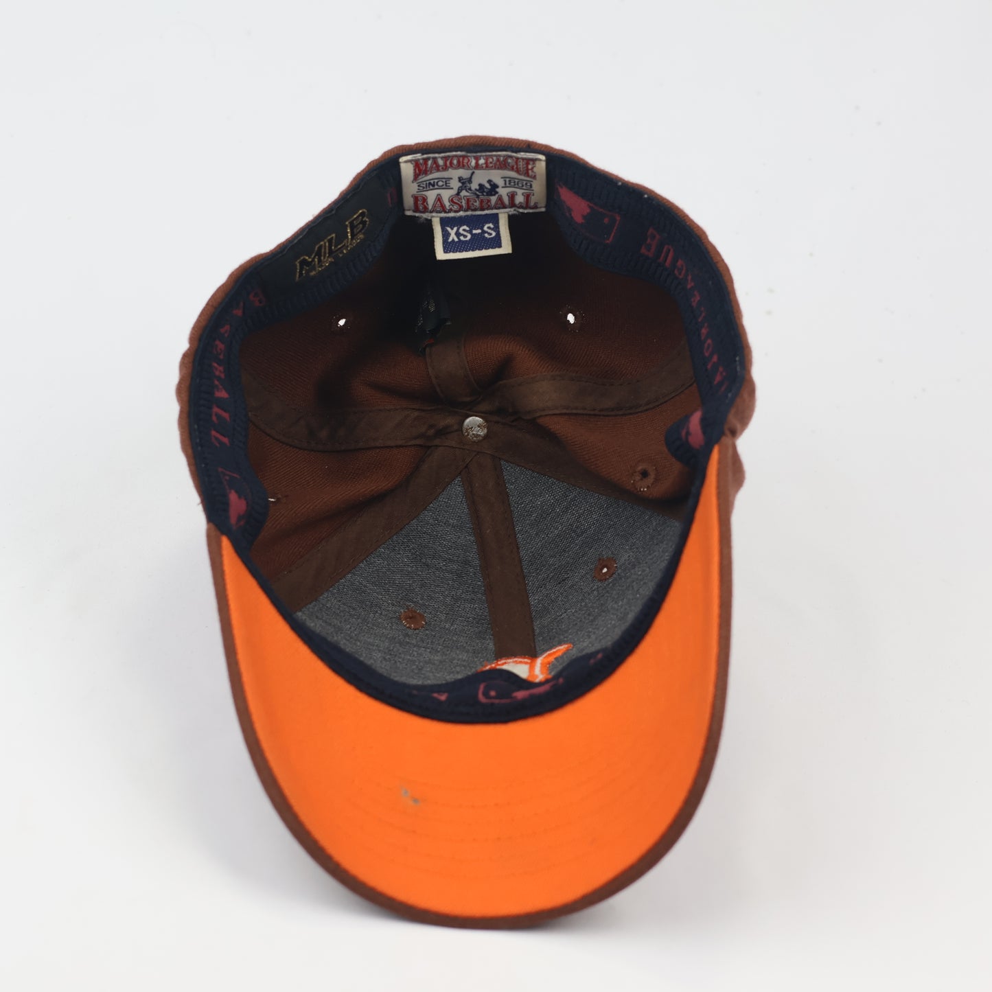 MLB Boston Red Sox "B" Logo Fitted Thrifted Cap – Brown & Orange