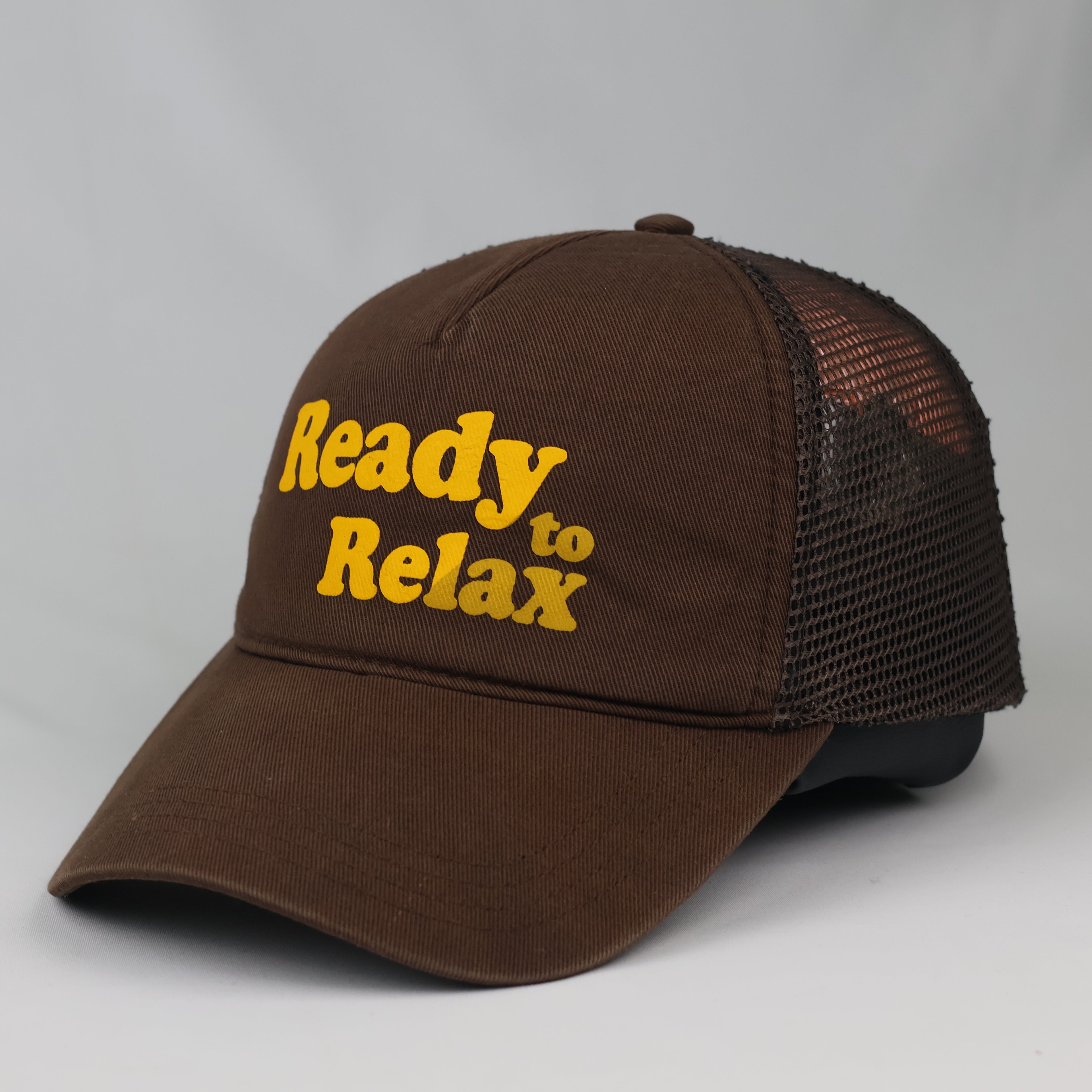 Zara Ready to Relax Brown Mesh Thrifted Trucker Hat