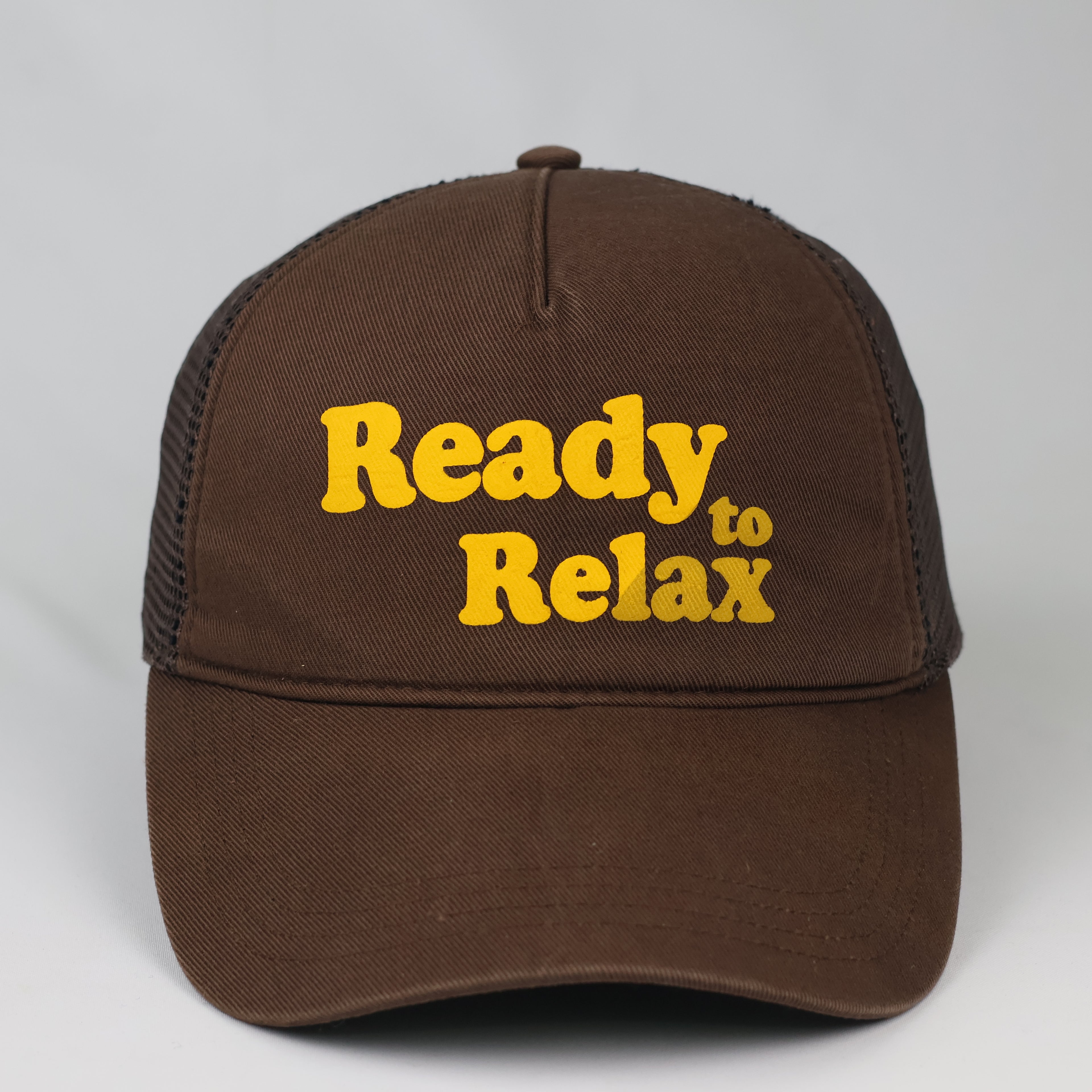 Zara Ready to Relax Brown Mesh Thrifted Trucker Hat