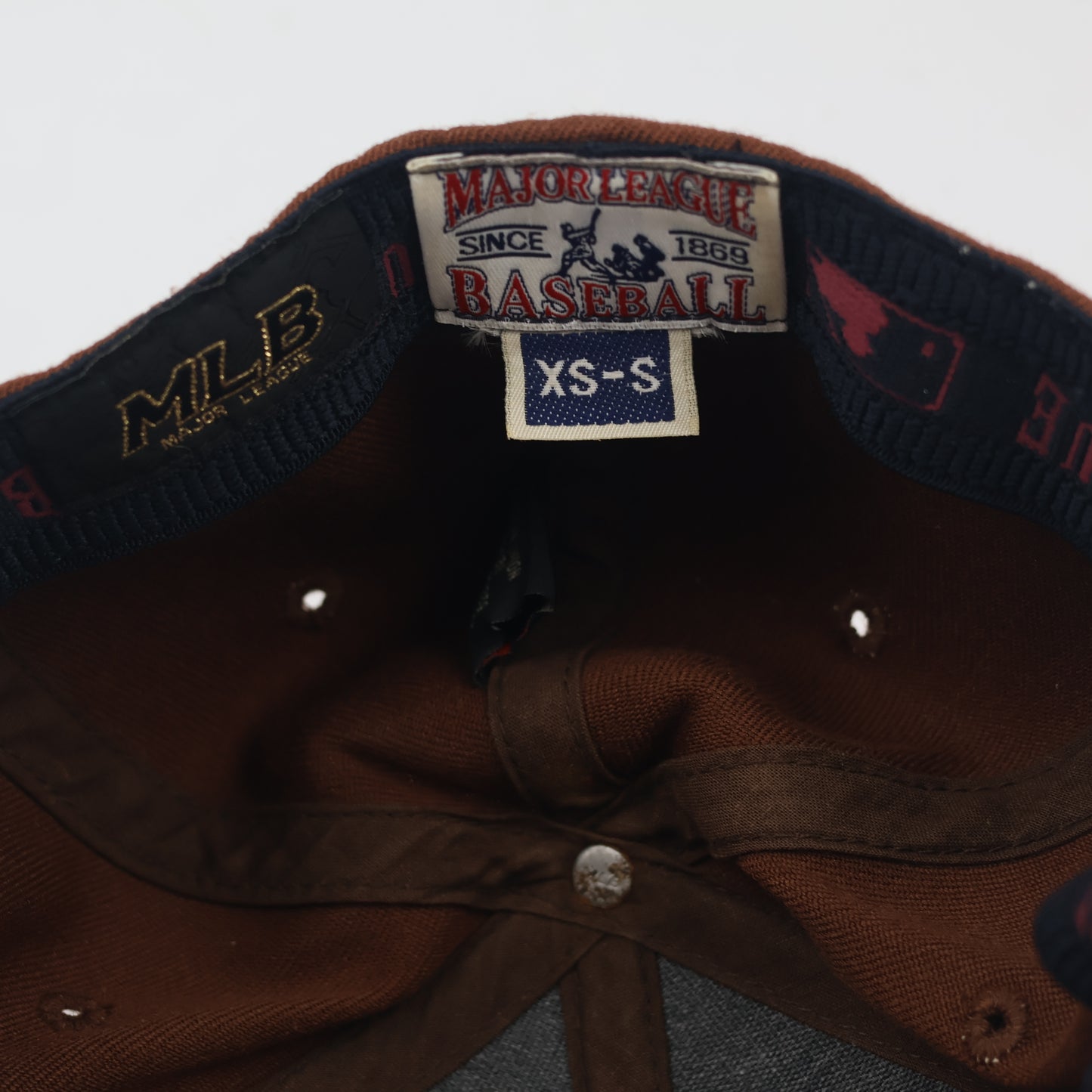 MLB Boston Red Sox "B" Logo Fitted Thrifted Cap – Brown & Orange