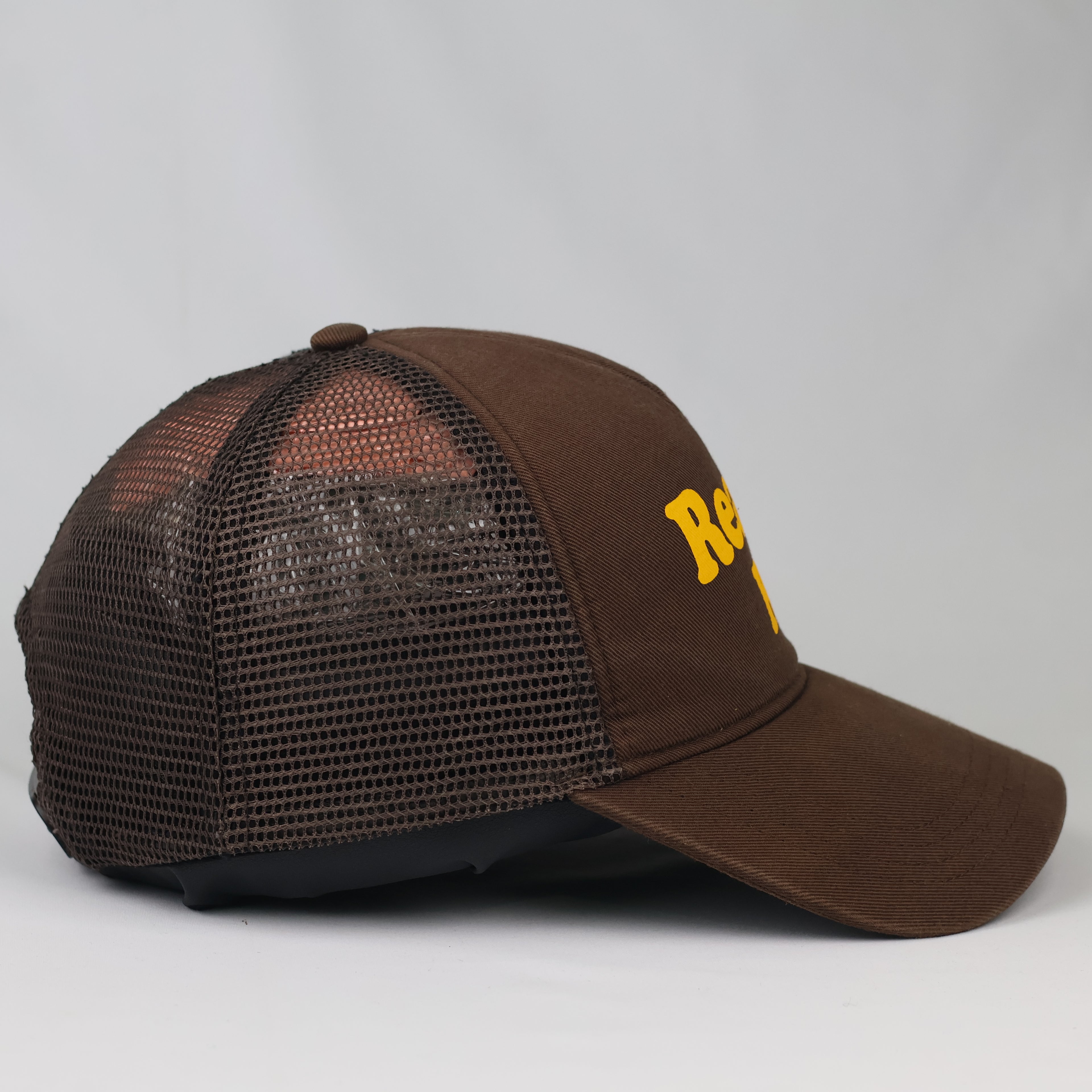 Zara Ready to Relax Brown Mesh Thrifted Trucker Hat