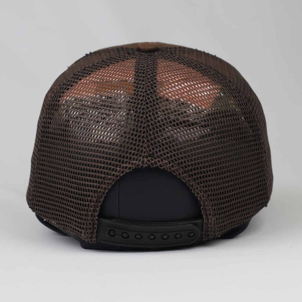 Zara Ready to Relax Brown Mesh Thrifted Trucker Hat