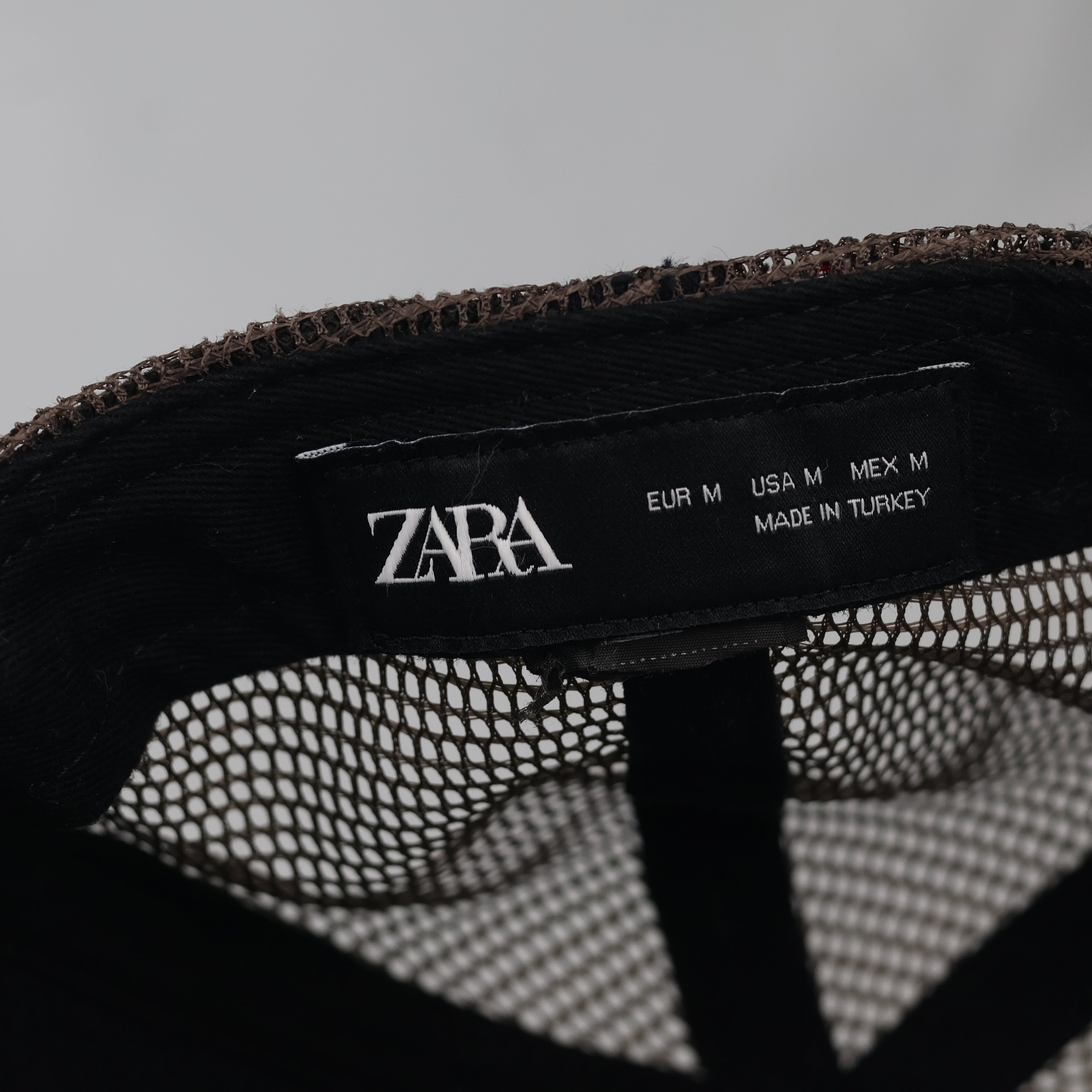 Zara Ready to Relax Brown Mesh Thrifted Trucker Hat