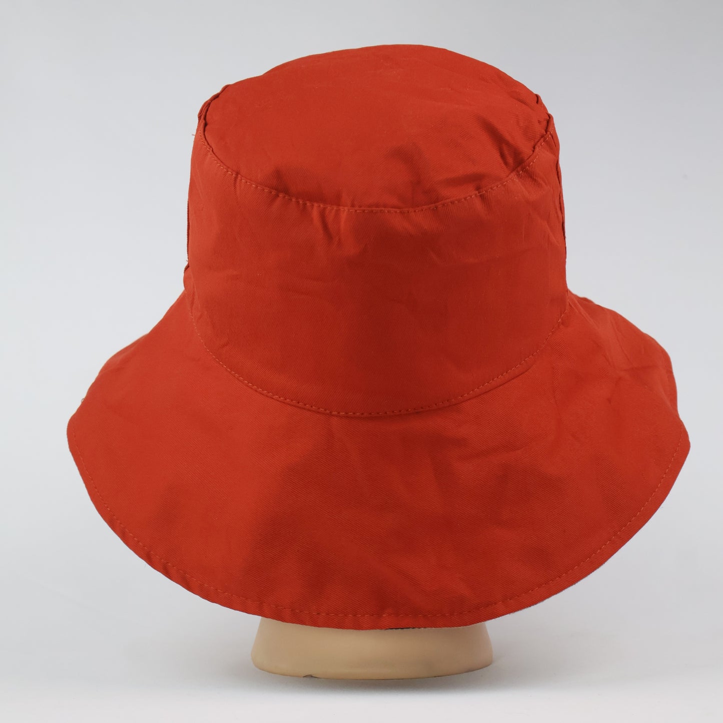 Reversible Bucket Hat - Orange & Plaid (56-58cm)