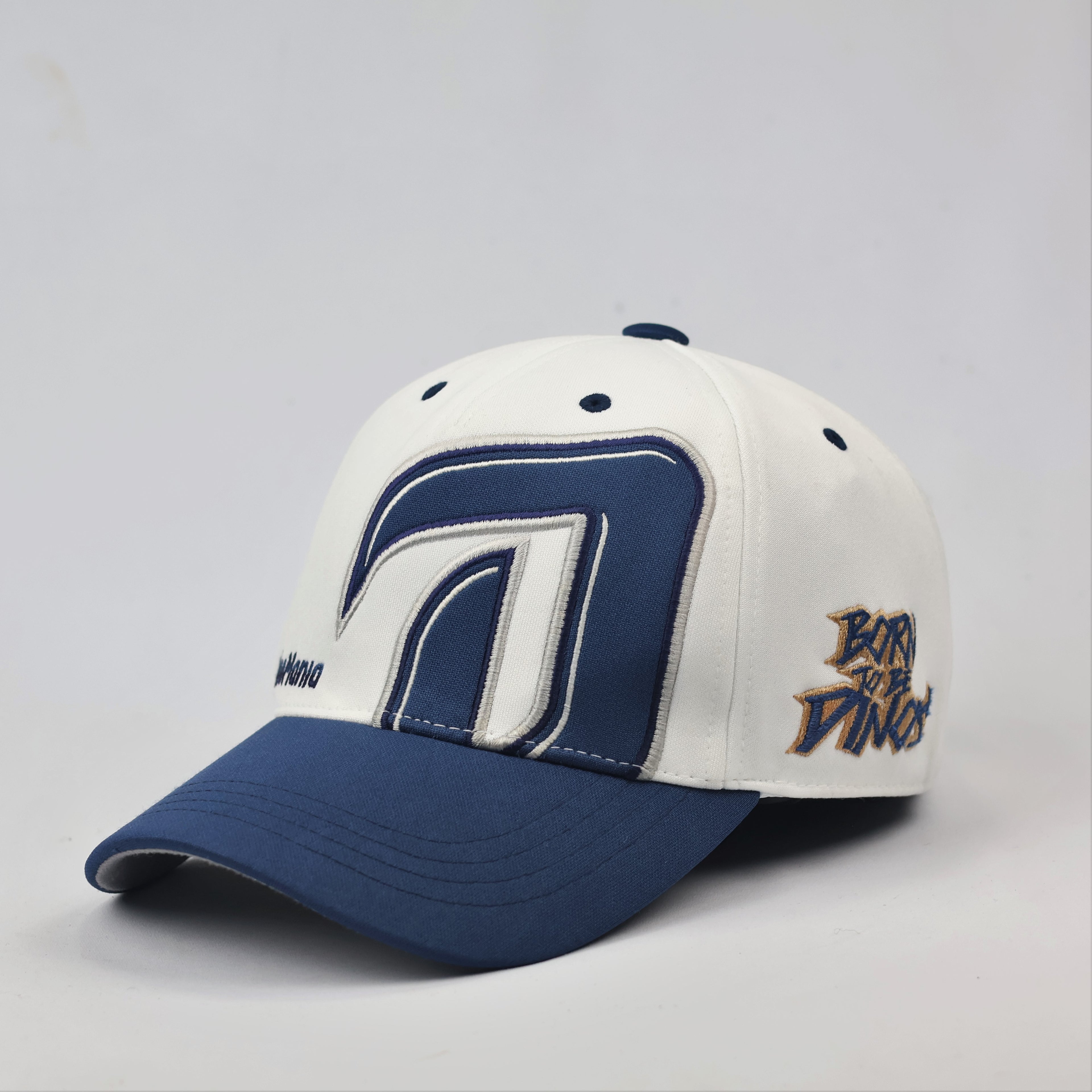 Authentic NC Dinos KBO Thrifted Baseball Cap - DinoMania White & Blue