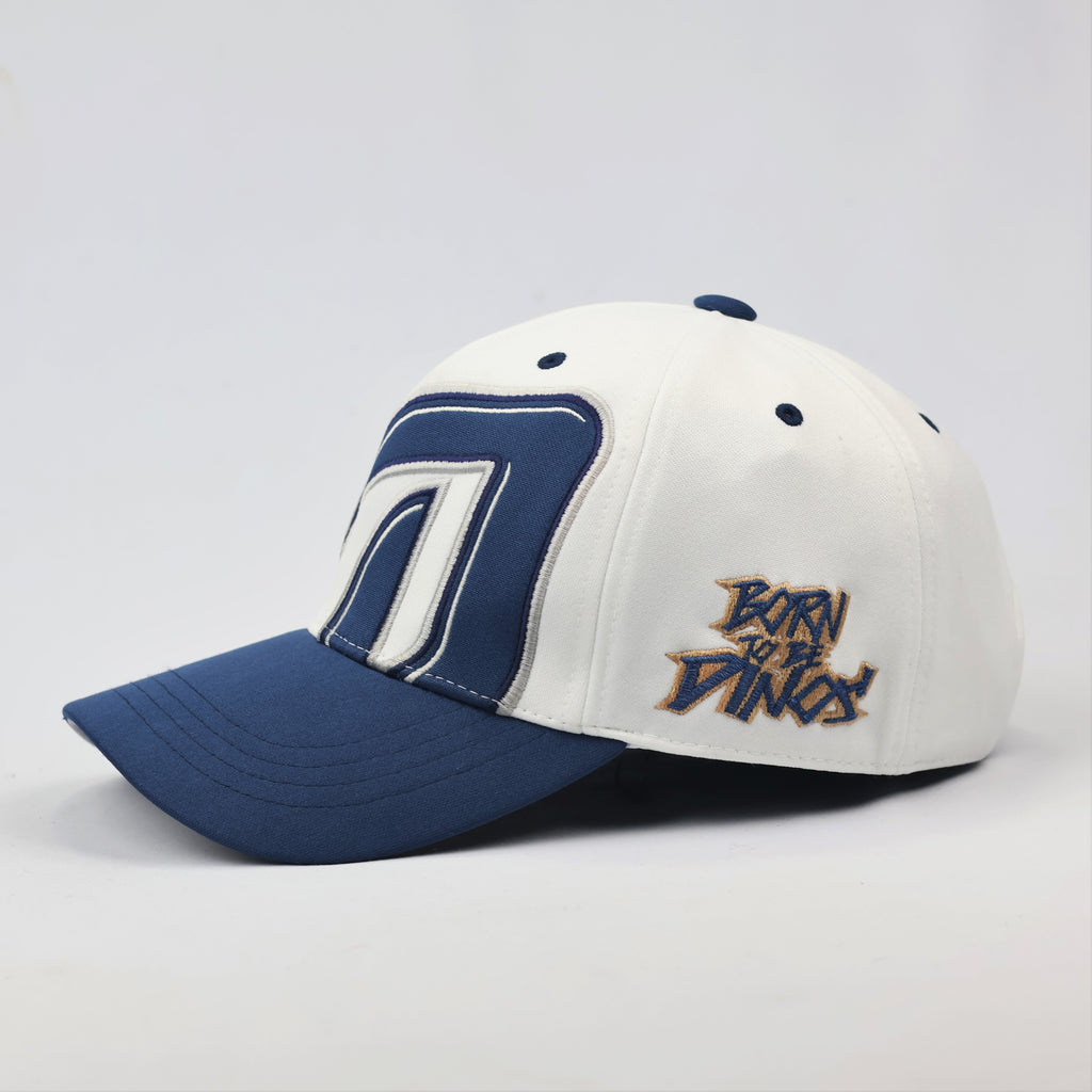 Authentic NC Dinos KBO Thrifted Baseball Cap - DinoMania White & Blue